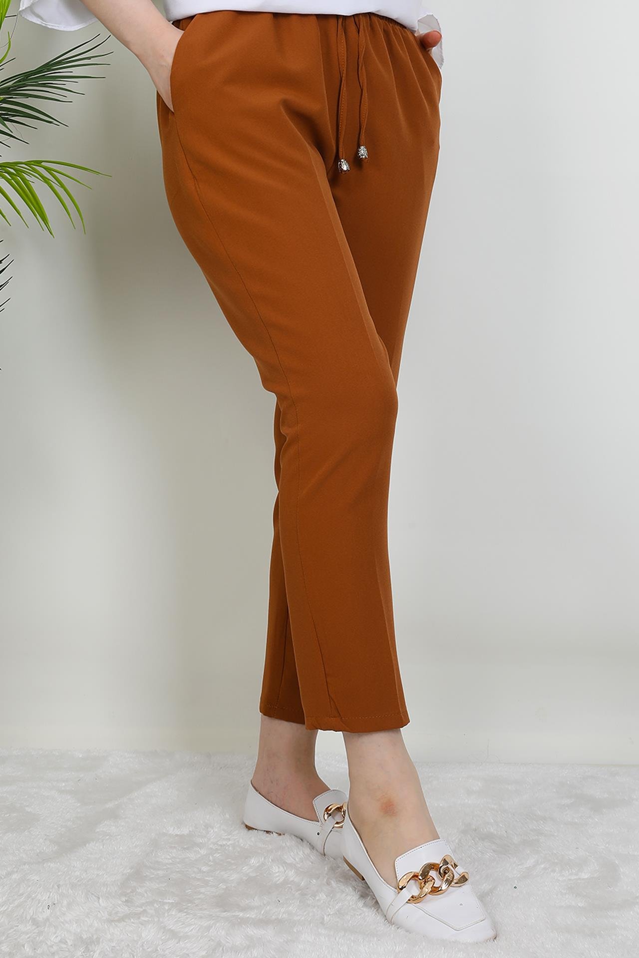 Beli Lastikli Pantolon Hardal
