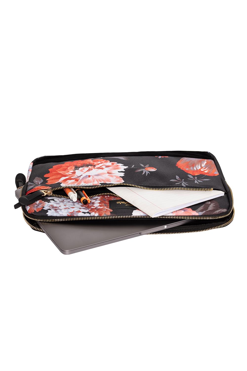 Fudela 13-14 inch Black Roses Macbook- Laptop Bag