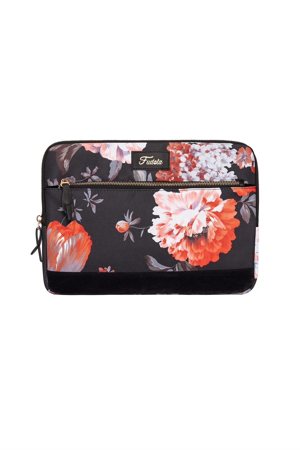 Fudela 13-14 inch Black Roses Macbook- Laptop Bag