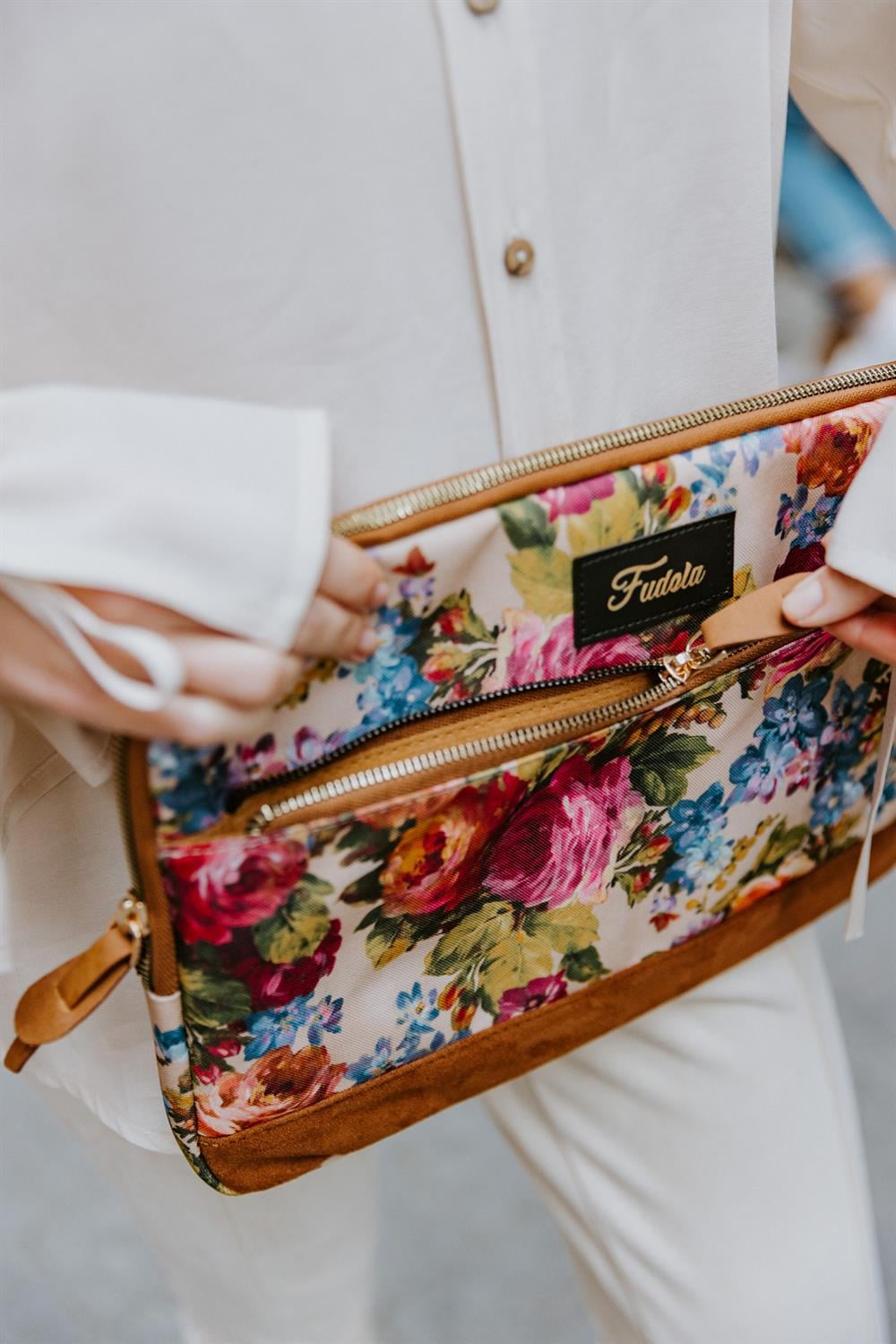 Fudela 13-14 inch Flowers Macbook- Laptop Bag