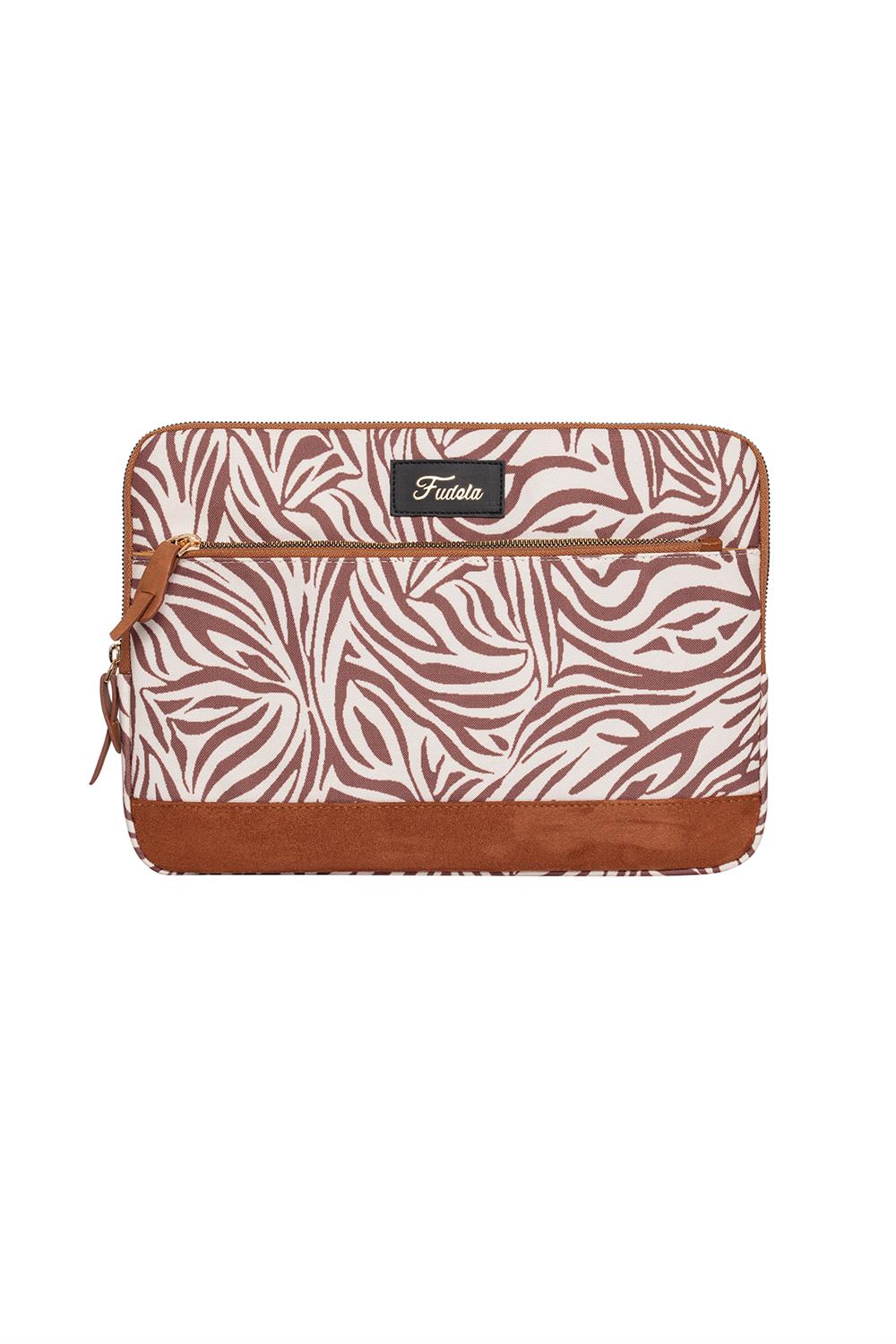 Fudela 15.6 inch Cream Zebra Macbook- Laptop Bag