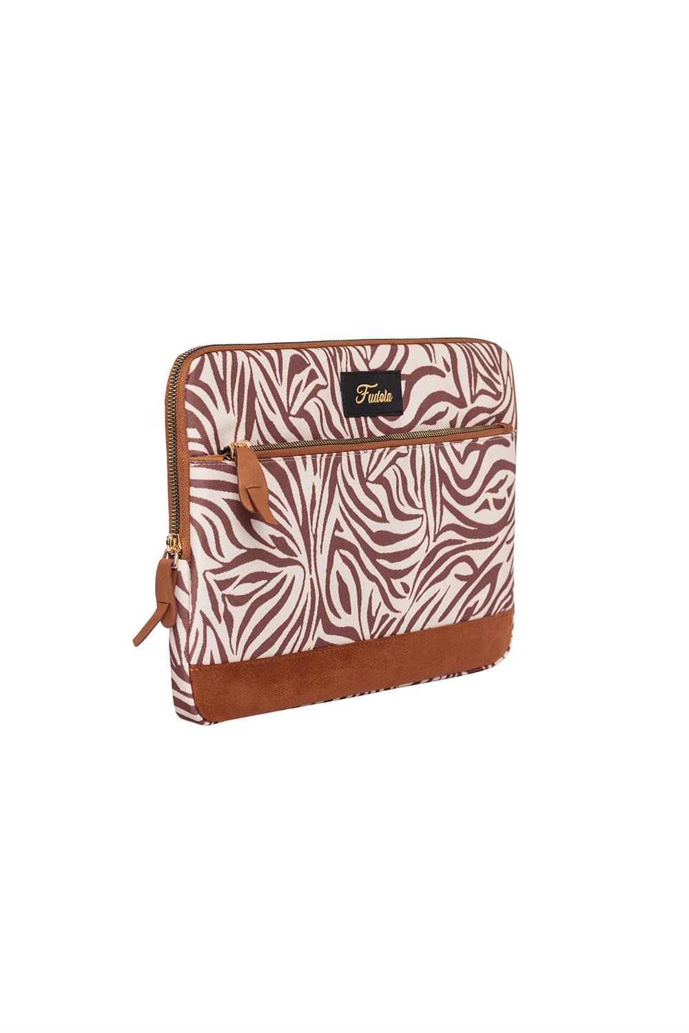 Fudela 15.6 inch Cream Zebra Macbook- Laptop Bag