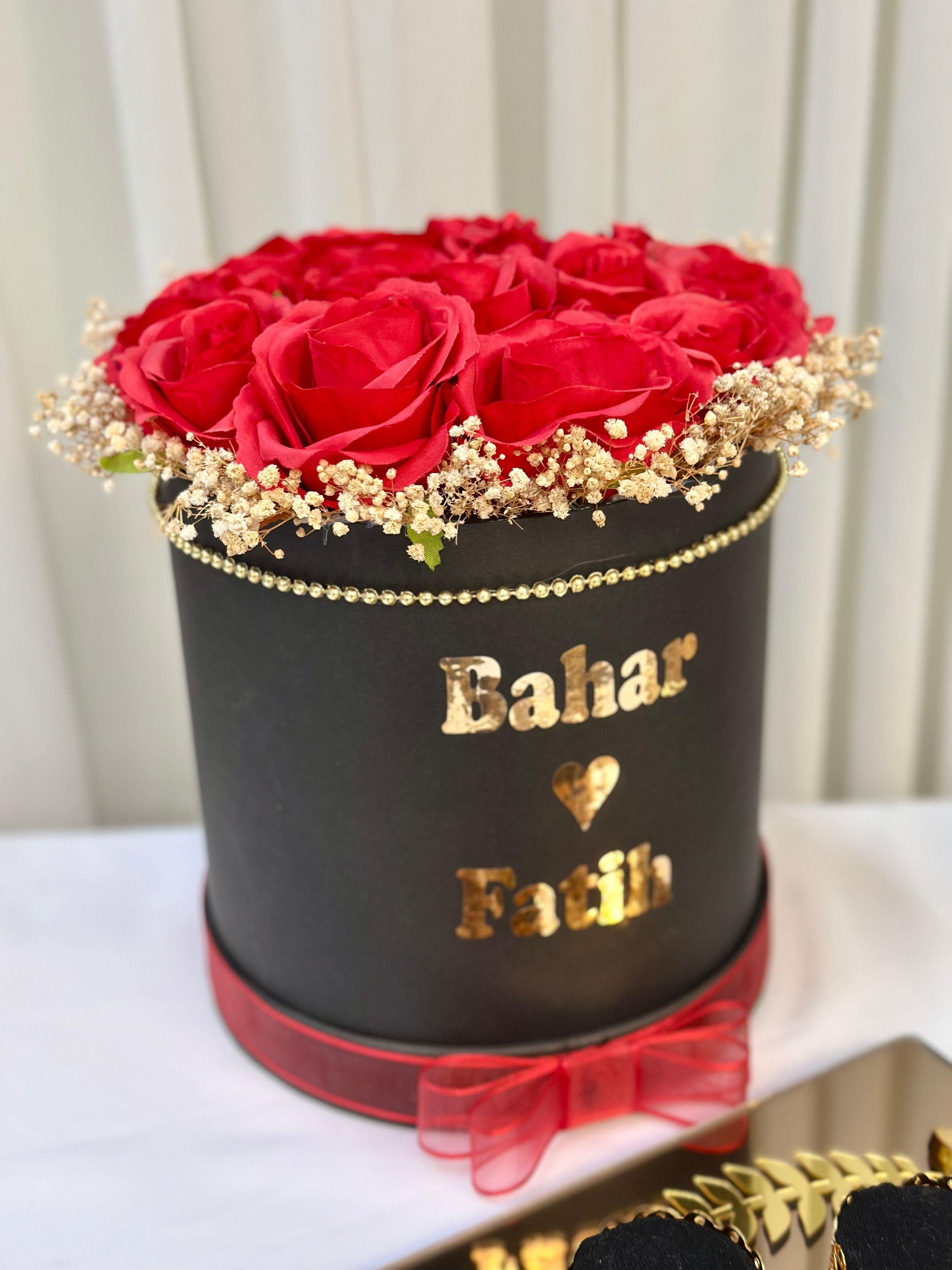 Kız İsteme Seti Çiçek Çikolata Söz Nişan Tepsisi Damat Kahve Tepsisi