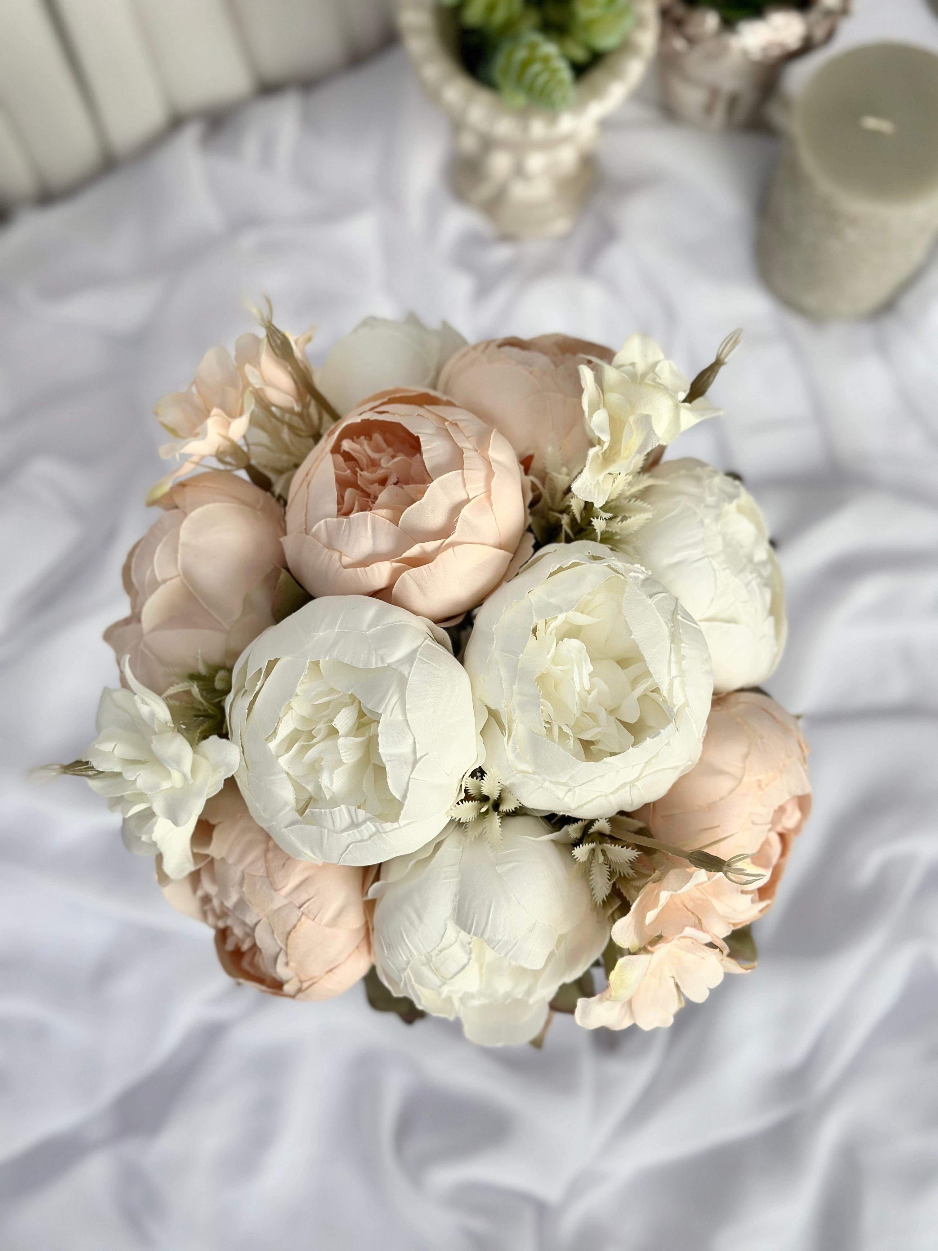 Premium Şakayık Soft Gelin Buketi Damat Yaka Çiçeği