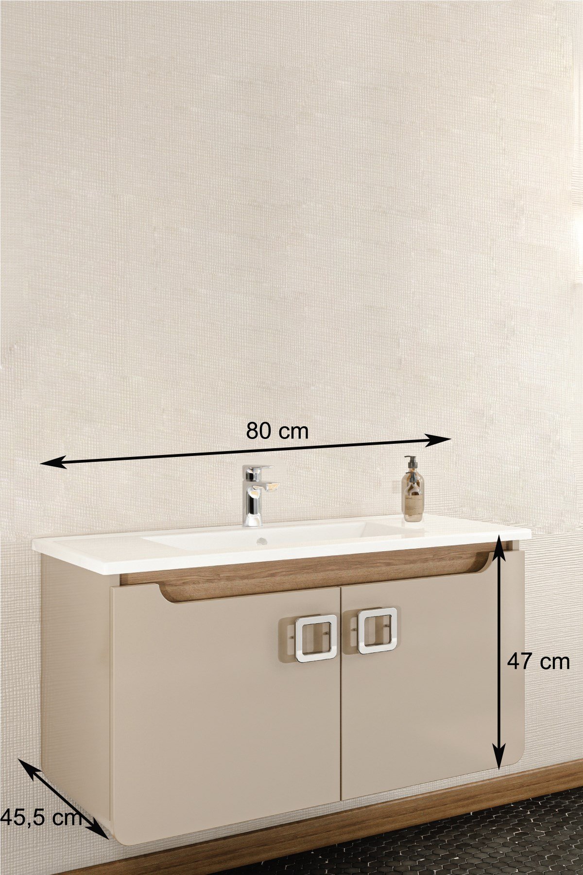 Balneom Banyo Selvi 80 Cm Banyo Alt Dolabı LavaboLU