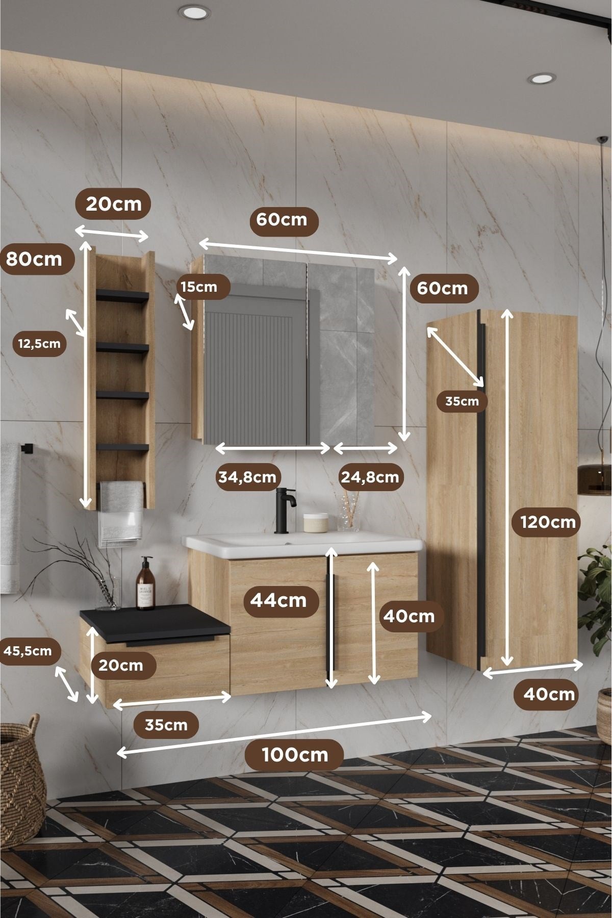 Balneom Banyo Zakkum 100 cm Banyo Dolabı Aynalı Üst Dolap Boy Dolabı ve Rafı_Balneom Banyo Zakkum 100 cm Banyo Dolabı Aynalı Üst Dolap Boy Dolabı ve Rafı | En Uygun Fiyatlarla Balneom.com Online Mağazasında | ZAKKUM 100 SET DEMONTE | Banyo Dolabında Kalitenin Adresi _BALNEOM_ZAKKUM 100 SET DEMONTE