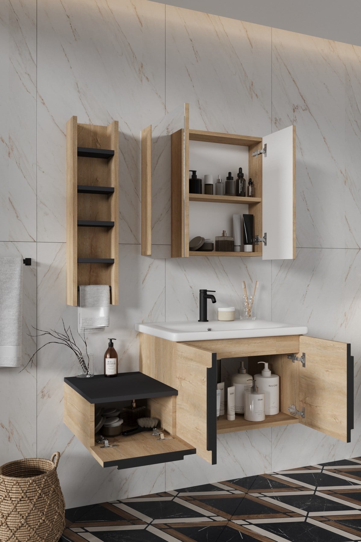Balneom Banyo Zakkum 100 cm Banyo Dolabı ve Rafı_Balneom Banyo Zakkum 100 cm Banyo Dolabı ve Rafı | En Uygun Fiyatlarla Balneom.com Online Mağazasında | ZAKKUM 100 DEMONTE | Banyo Dolabında Kalitenin Adresi _BALNEOM_ZAKKUM 100 DEMONTE
