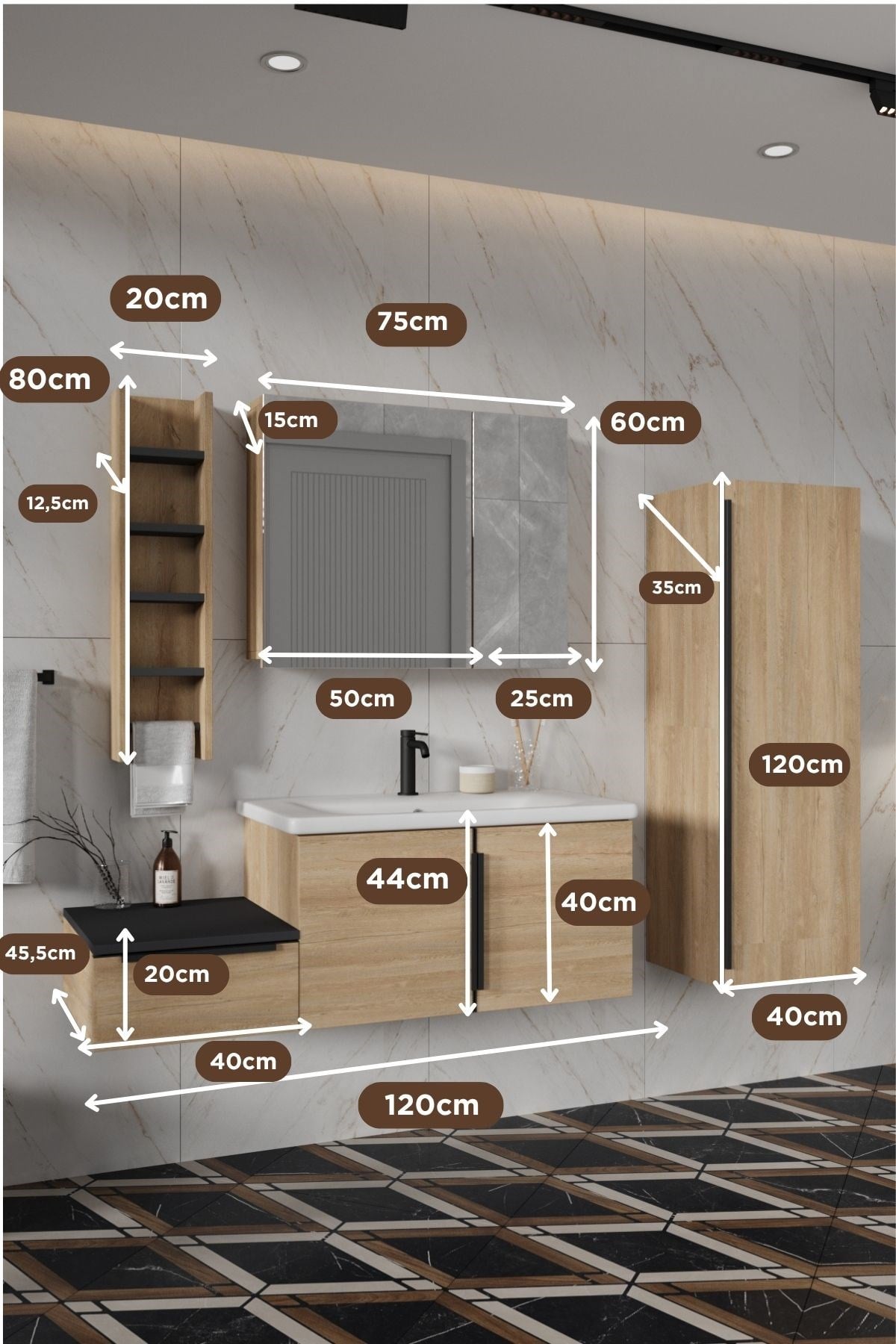Balneom Banyo Zakkum 120 cm Banyo Dolabı Aynalı Üst Dolap Boy Dolabı ve Rafı_Balneom Banyo Zakkum 120 cm Banyo Dolabı Aynalı Üst Dolap Boy Dolabı ve Rafı | En Uygun Fiyatlarla Balneom.com Online Mağazasında | ZAKKUM 120 SET | Banyo Dolabında Kalitenin Adresi _BALNEOM_ZAKKUM 120 SET