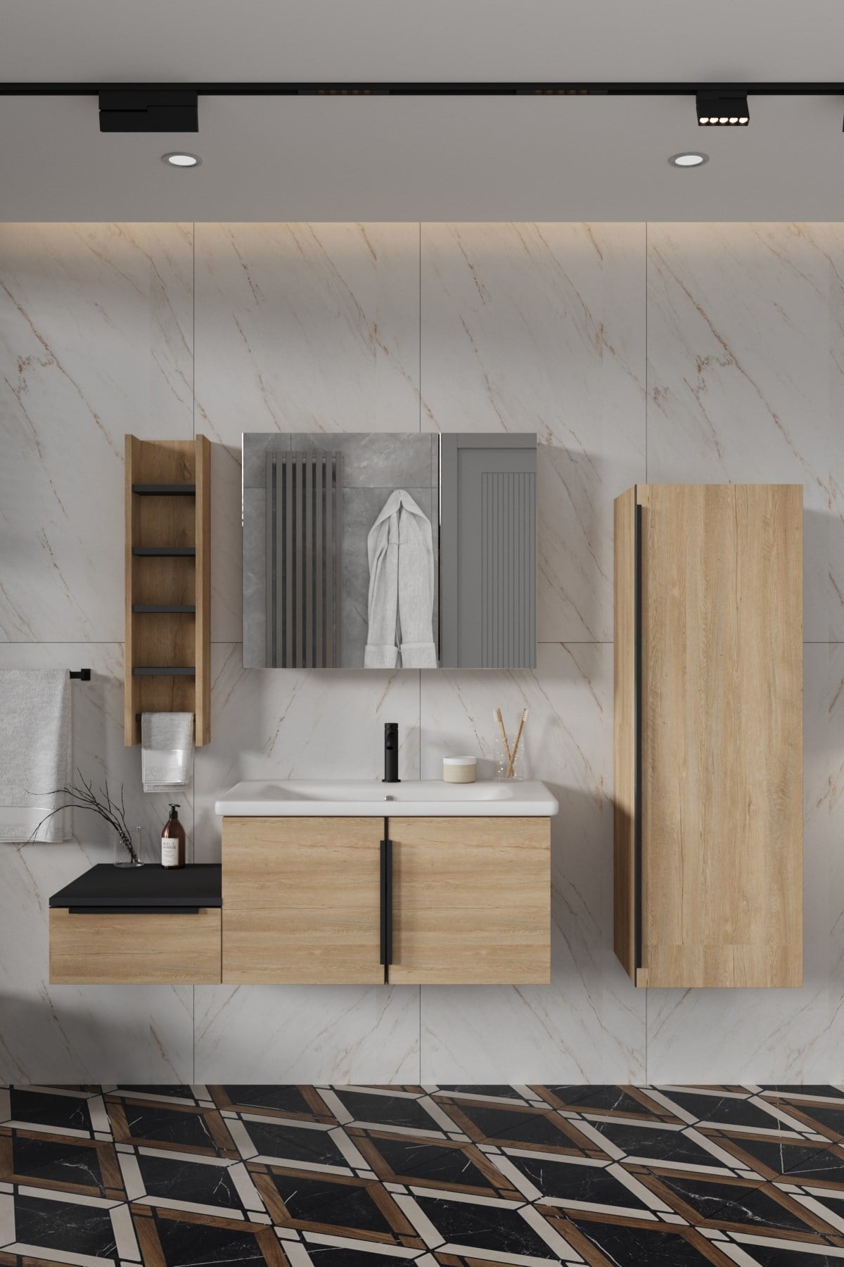 Balneom Banyo Zakkum 120 cm Banyo Dolabı Aynalı Üst Dolap Boy Dolabı ve Rafı_Balneom Banyo Zakkum 120 cm Banyo Dolabı Aynalı Üst Dolap Boy Dolabı ve Rafı | En Uygun Fiyatlarla Balneom.com Online Mağazasında | ZAKKUM 120 SET | Banyo Dolabında Kalitenin Adresi _BALNEOM_ZAKKUM 120 SET