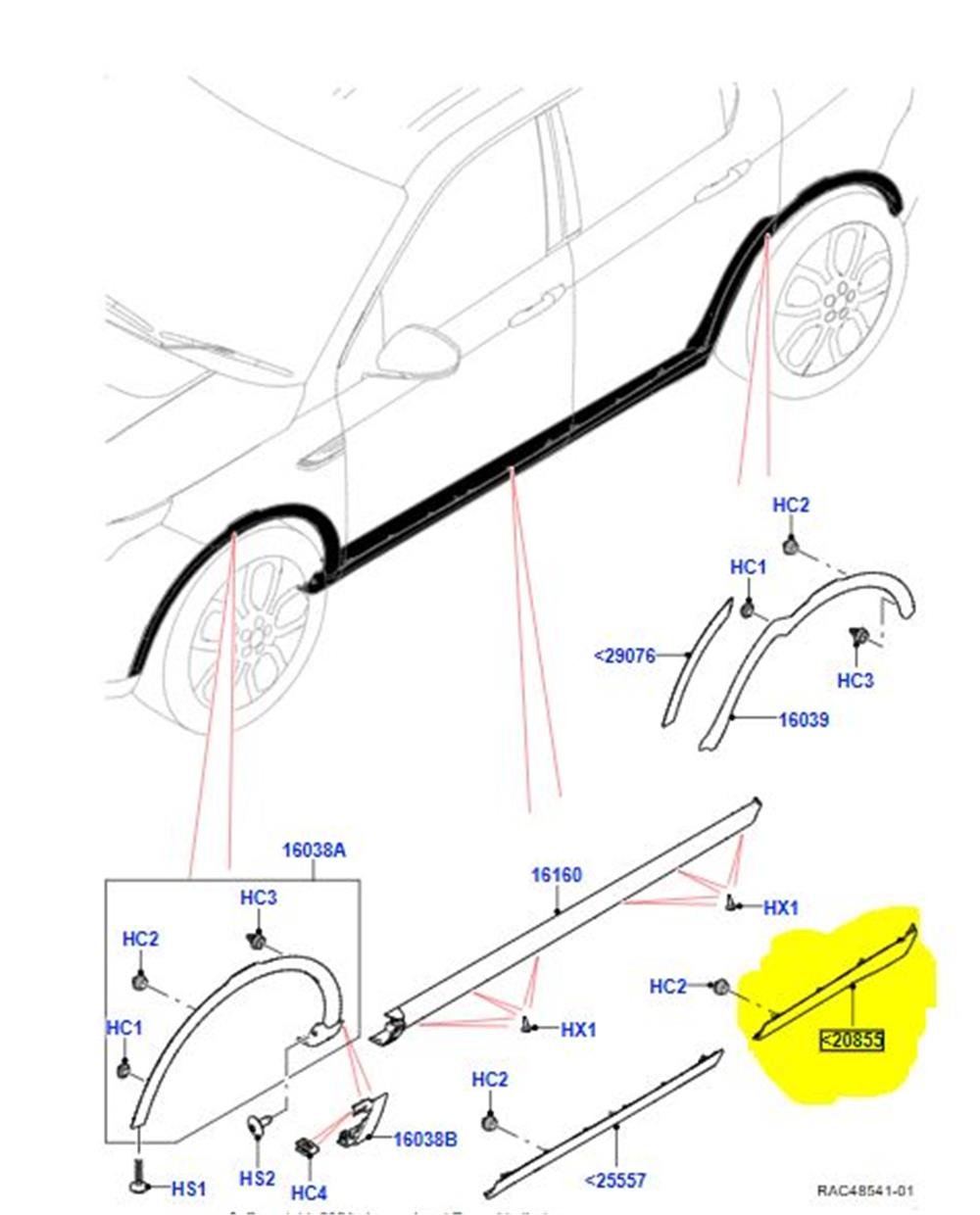 ARKA KAPI KAPLAMASI SOL DISCOVERY SPORT LR164838
