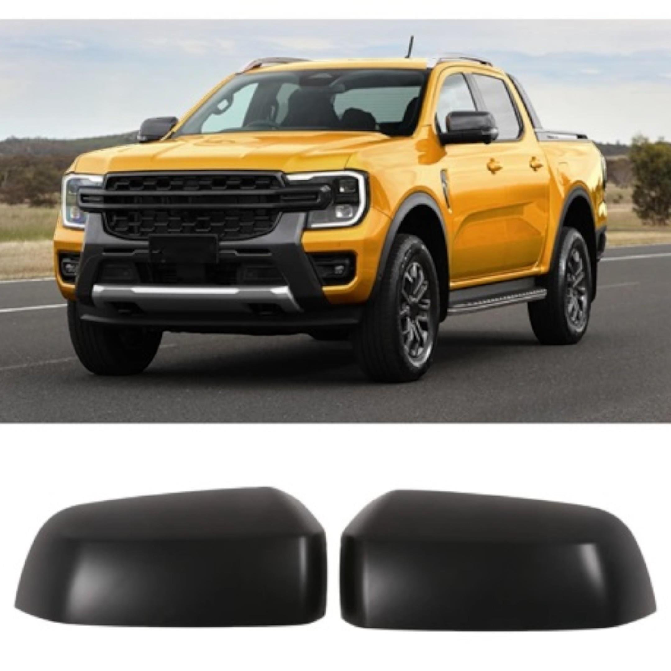 FORD RANGER T9 2022-2024 YAN AYNA KAPAK SETİ SAĞ SOL SİYAH