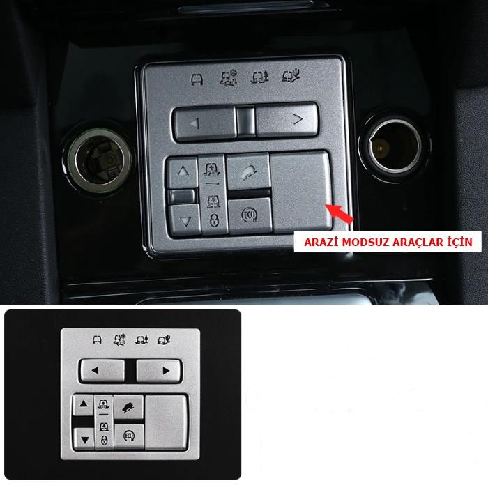 LAND ROVER DISCOVERY 4 SÜRÜŞ MODU TUŞ TAKIMI KAPLAMA SETİ GRİ-1