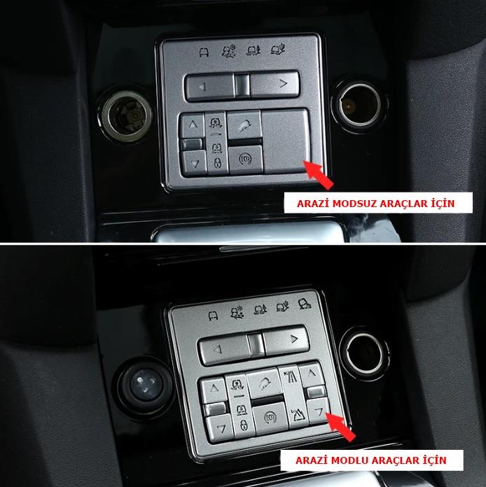 LAND ROVER DISCOVERY 4 SÜRÜŞ MODU TUŞ TAKIMI KAPLAMA SETİ GRİ-1