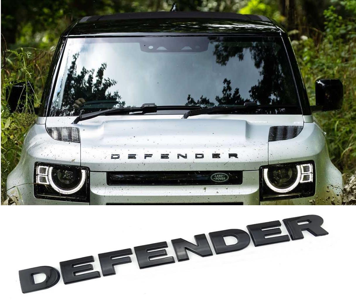 LAND ROVER NEW DEFENDER ÖN KAPUT YAZISI SİYAH