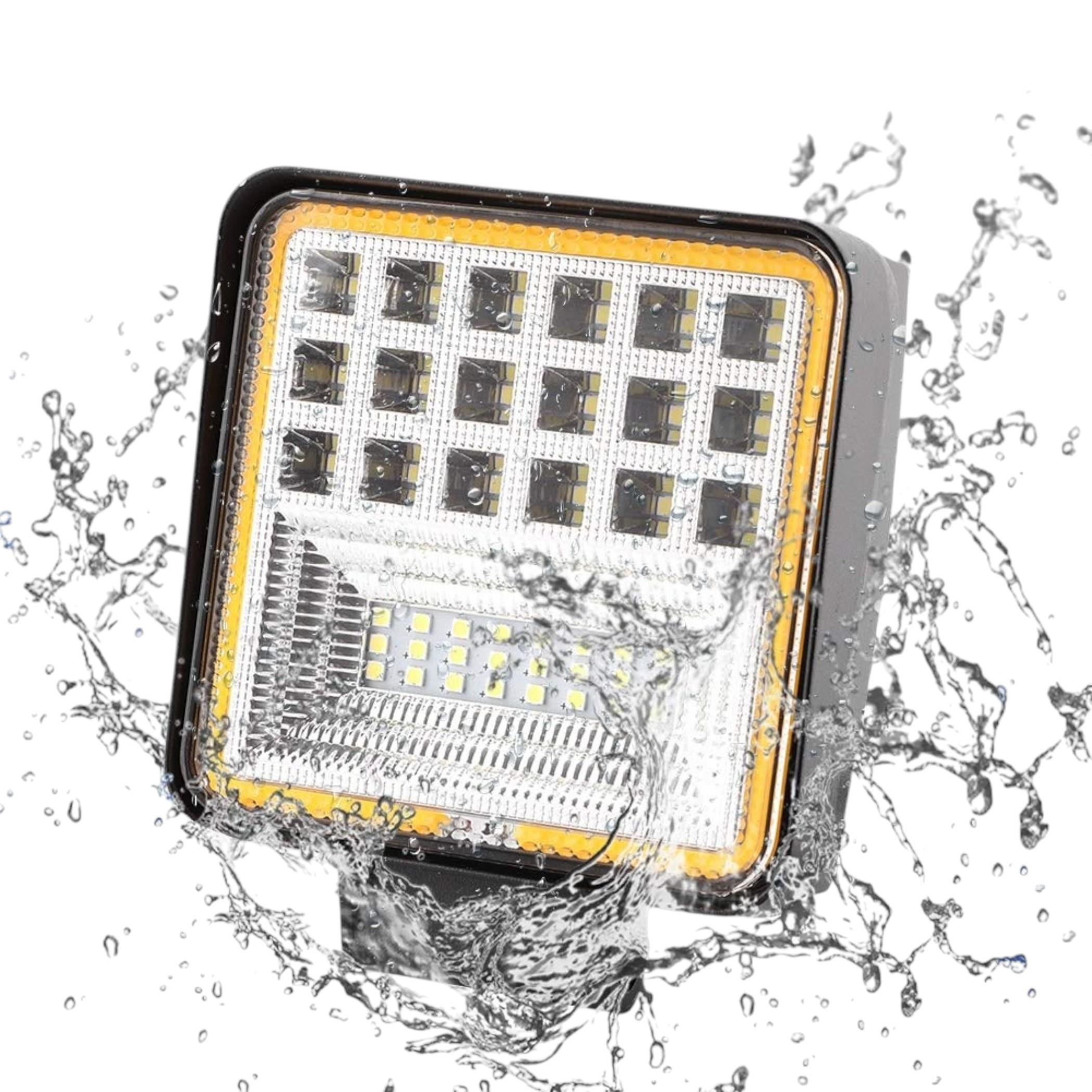 LED ÇALIŞMA LAMBASI KARE (BEYAZ-TURUNCU)42w-10,5cm