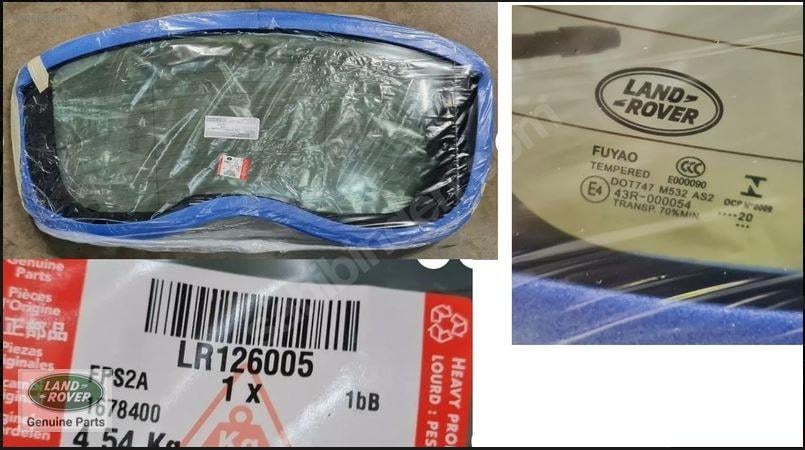 LR126005 LR093201 RANGE ROVER VELAR ARKA BAGAJ CAMI