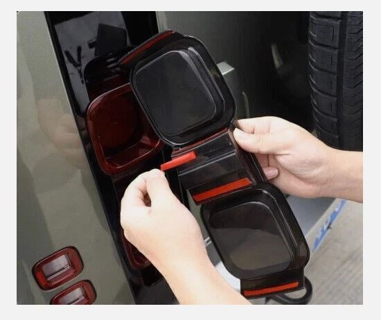 NEW DEFENDER ARKA STOP KORUMA KAPAĞI SMOKE SİYAH SET (2020-2026) Defender 90 / 110 / 130