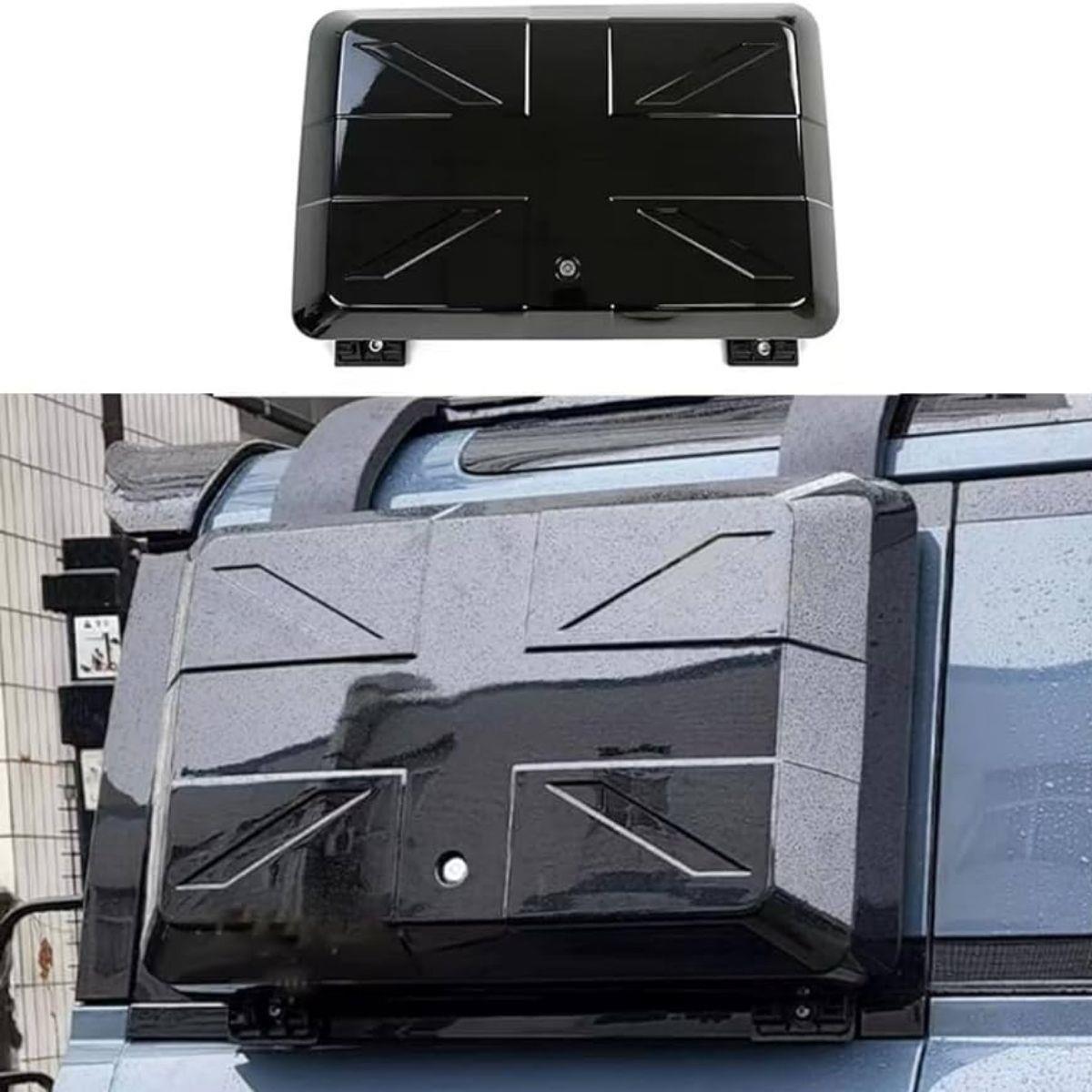 NEW DEFENDER YAN EŞYA TAŞIMA KUTUSU BAYRAK DESENLİ SİYAH VPLEP0437