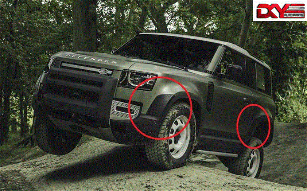 ÖN ARKA ÇAMURLUK AĞZI KORUMA NEW DEFENDER 110 METAL GÖRÜNÜMLÜ SERT PLASTİK