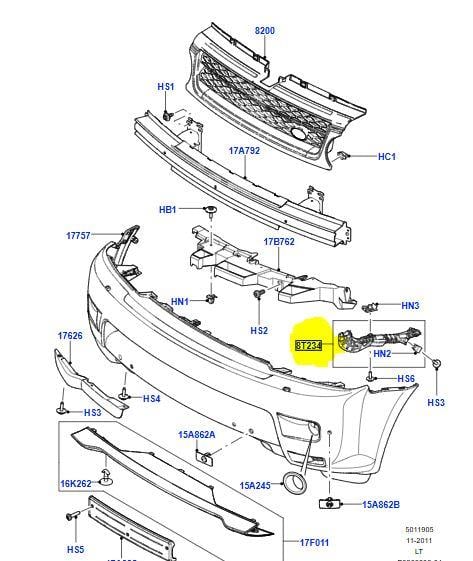 ÖN TAMPON BAĞLANTI BRAKETİ SOL RANGE ROVER SPORT LR015104