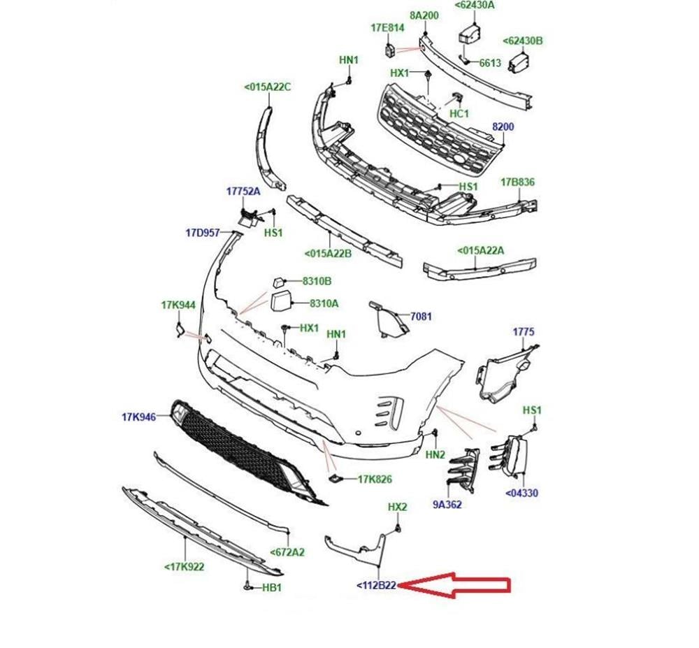 ÖN TAMPON İÇ BRAKETİ SOL DISCOVERY SPORT  LR127533