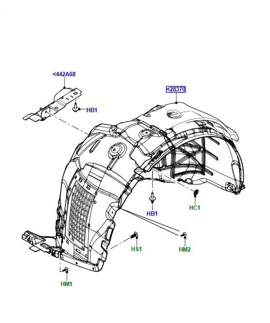 RANGE ROVER VOGUE 2022-2026 L460 SAĞ ÖN İÇ DAVLUMBAZ LR186544
