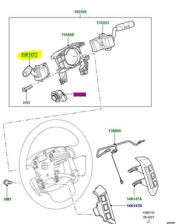 SOL SİNYAL KOLU RANGE ROVER SPORT XPC500160 LR008939 XPC500120PVJ