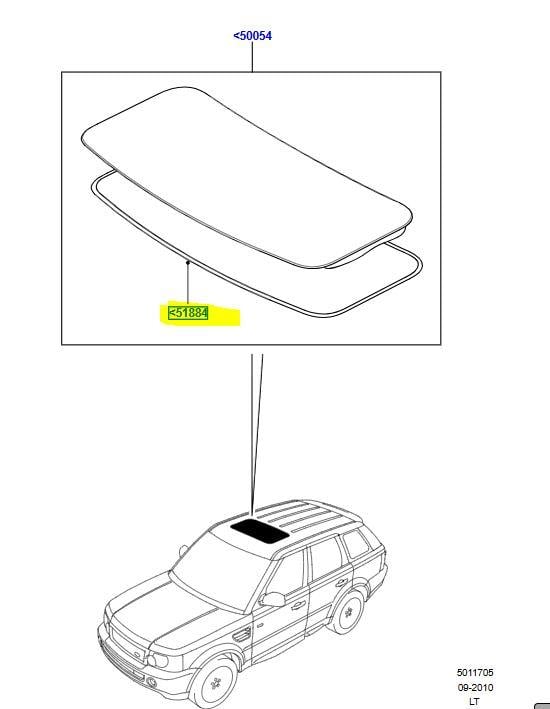 SUNROOF CAM FİTİLİ RANGE ROVER SPORT LR023393