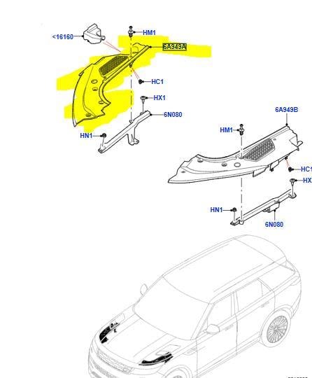 ÜST PANEL KAPLAMASI SAĞ RANGE ROVER SPORTPORT 2023> L461 LR168924