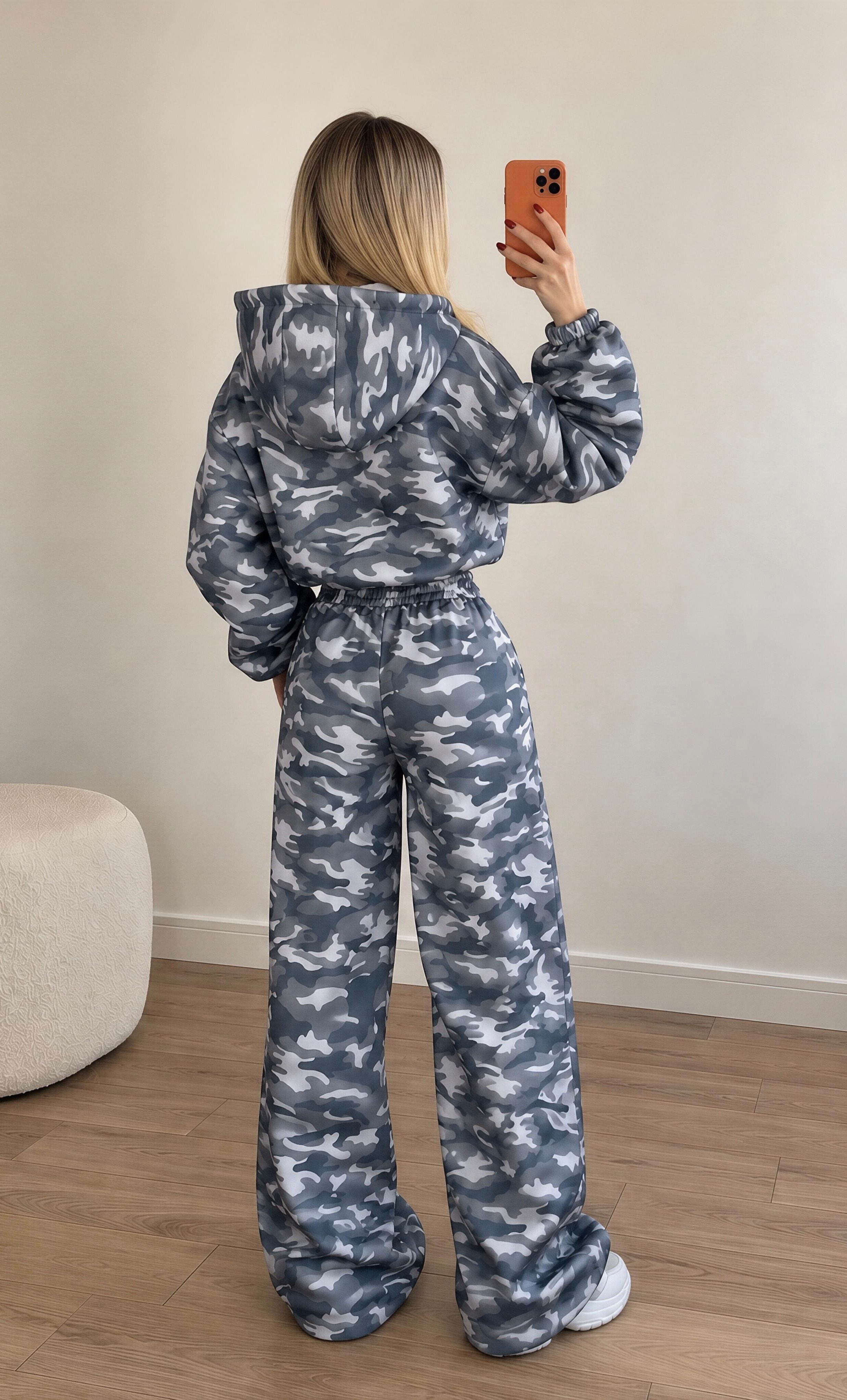 Army Mood İçi Şardonlu Kapüşonlu Bol Paça Takım