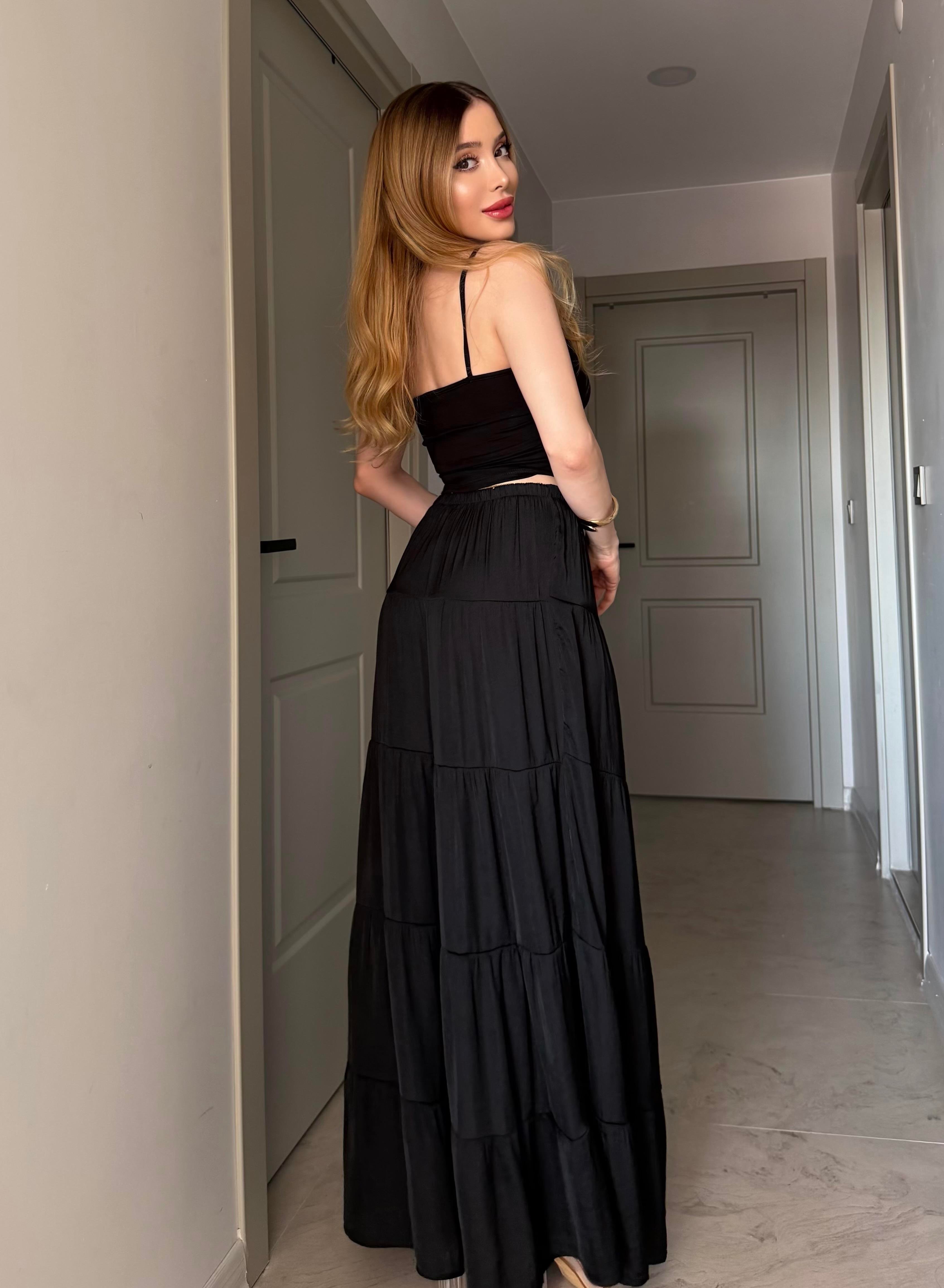 Boheme Flow Katlı Maxi Etek