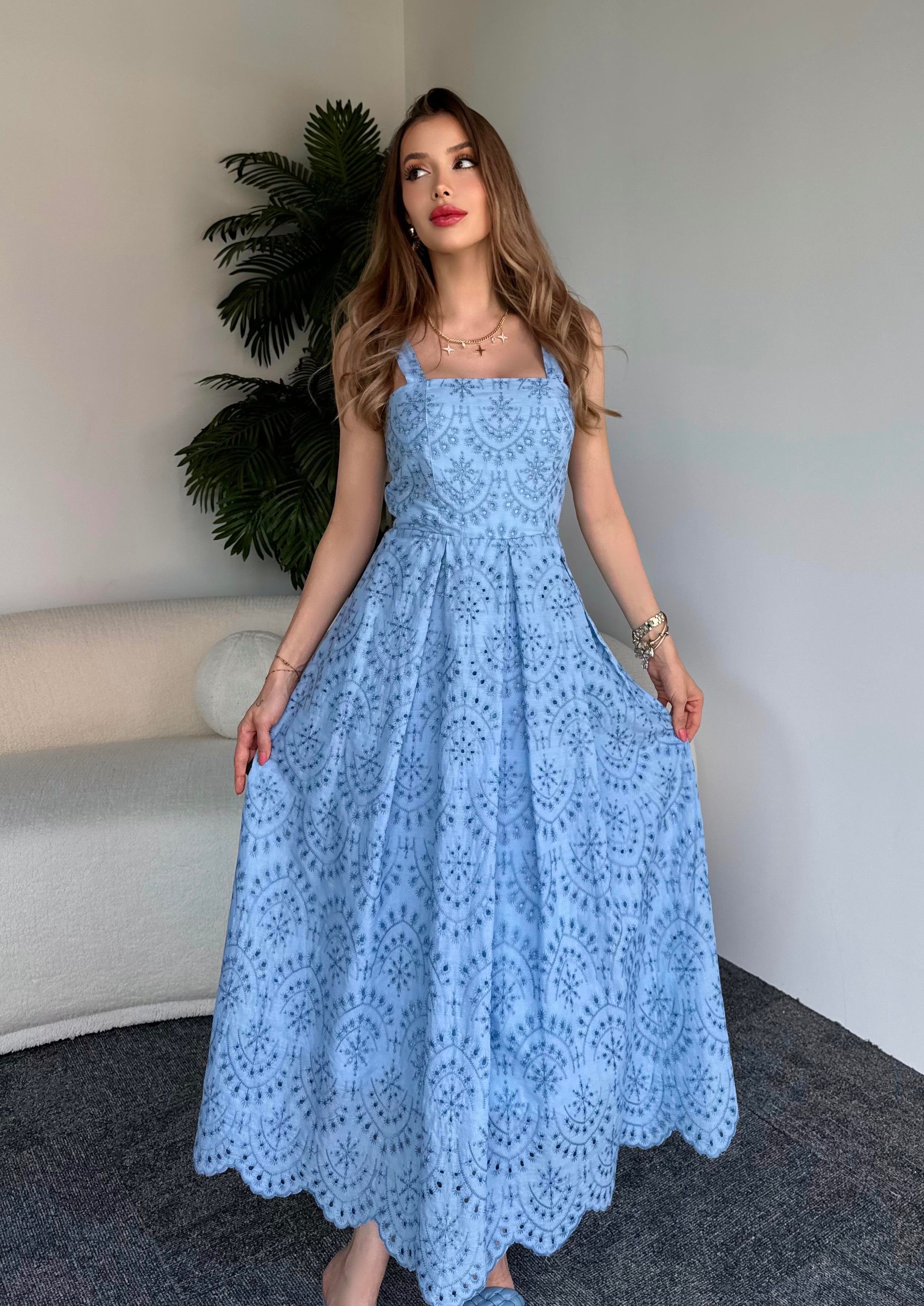 Brode Kumaş İçi Astarlı Askı Boyu Ayarlanabilen Belinda Elbise