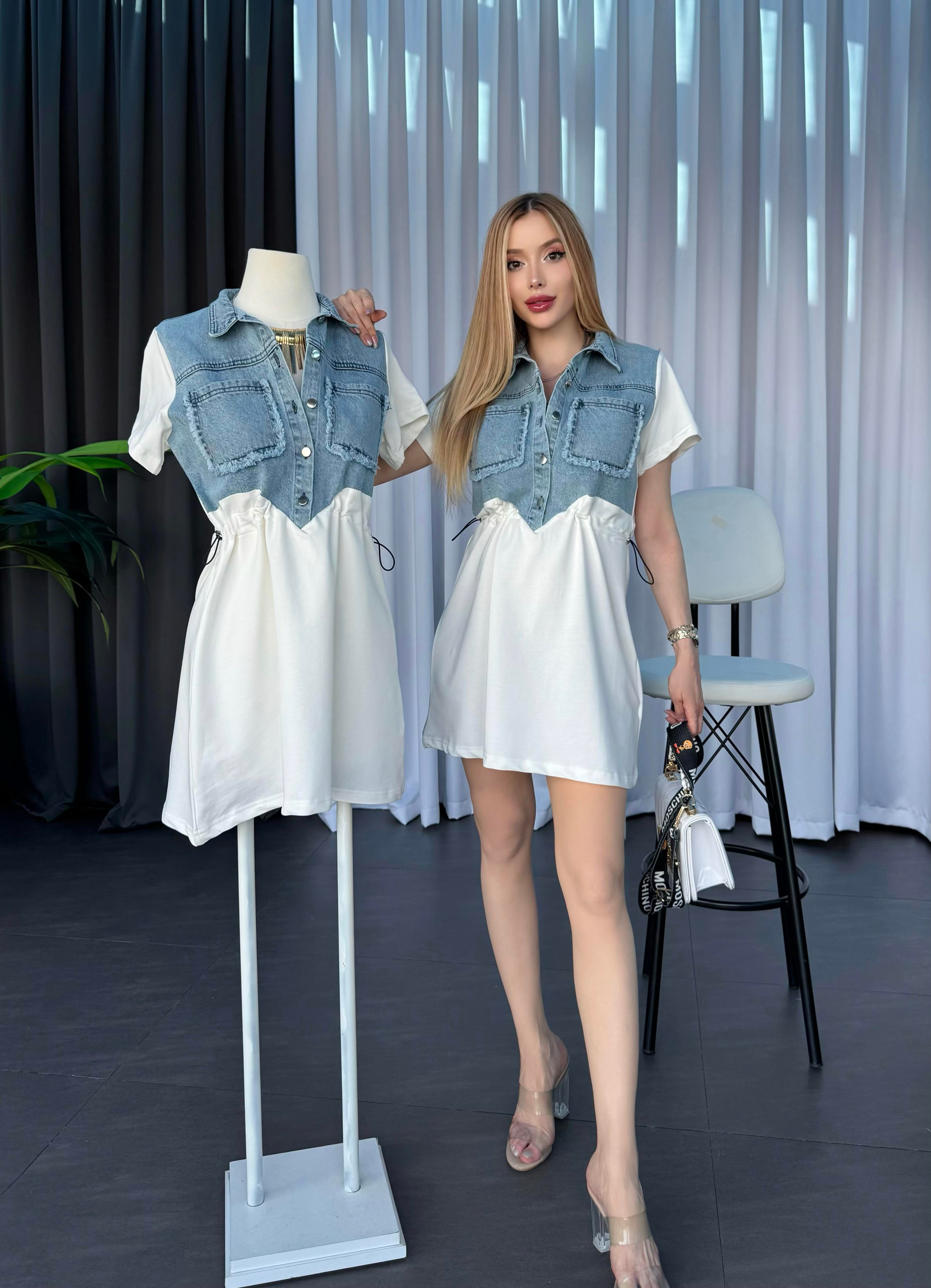 Denim Flirt Mini Elbise