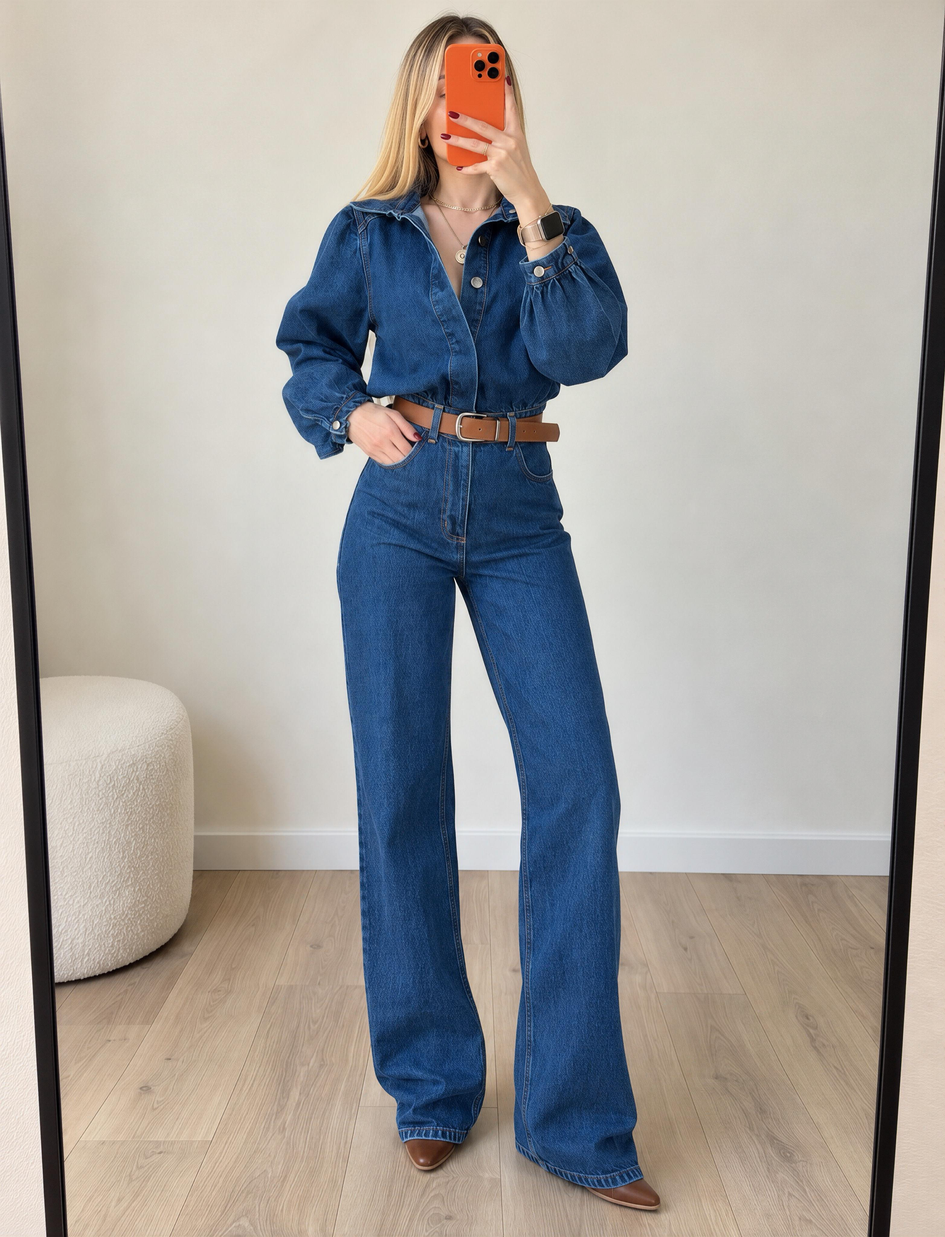 Era Denim Kemerli Premium Tulum