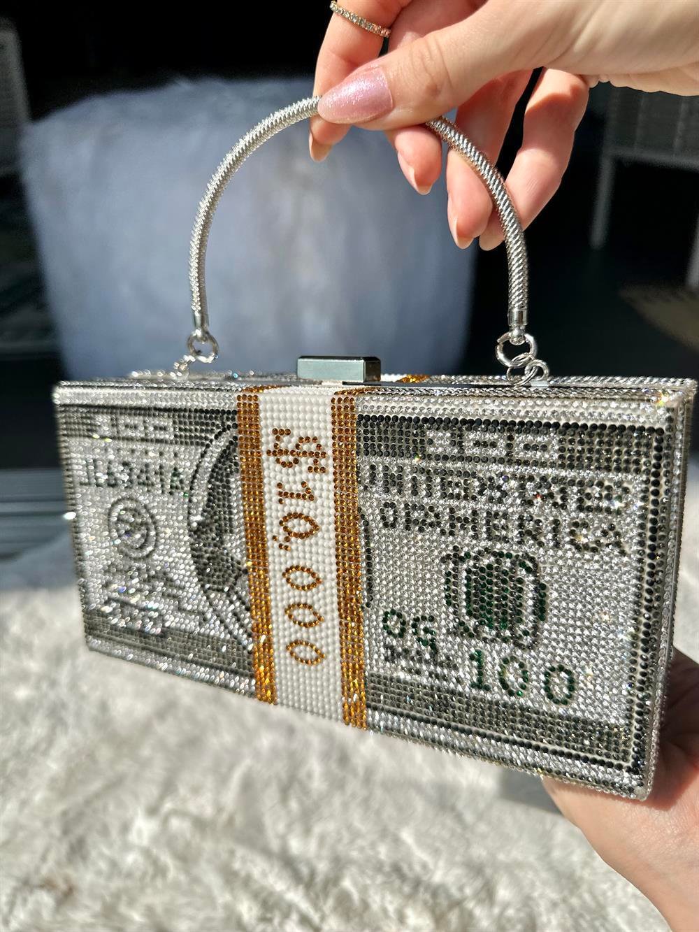 Full Taşlı Dolar Çanta