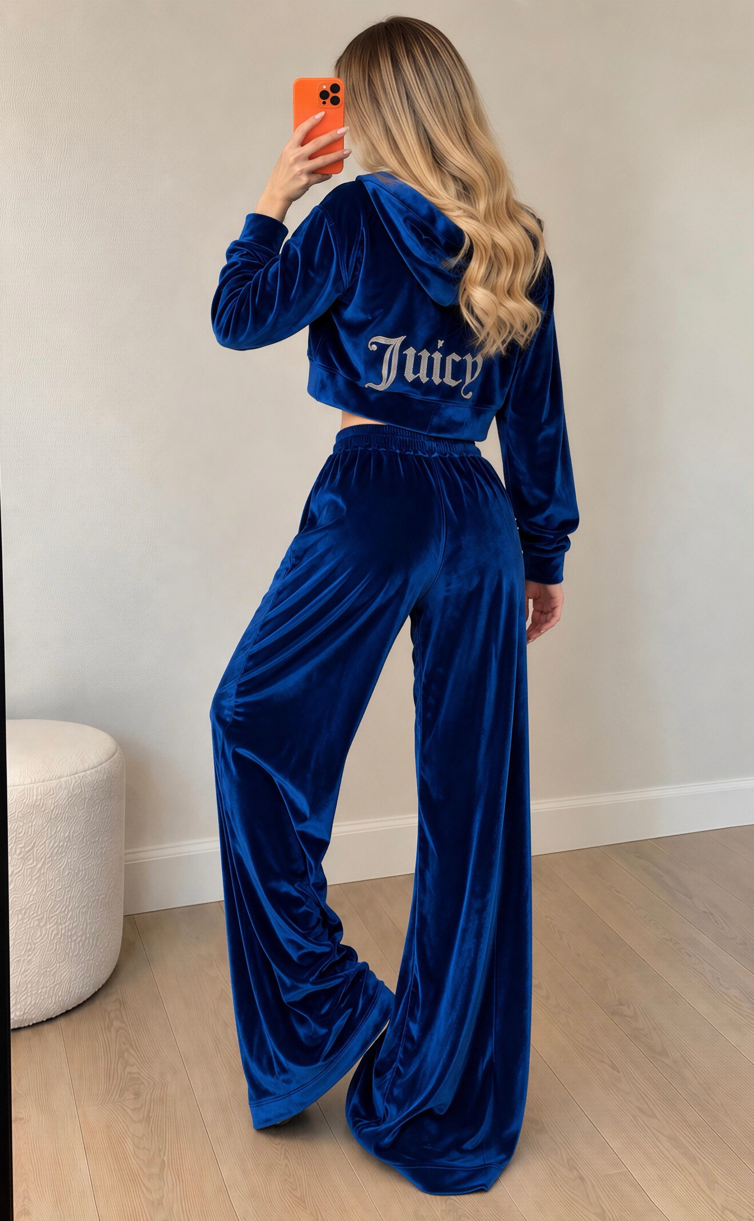 Juicy Mood Kadife Taş Detaylı Takım