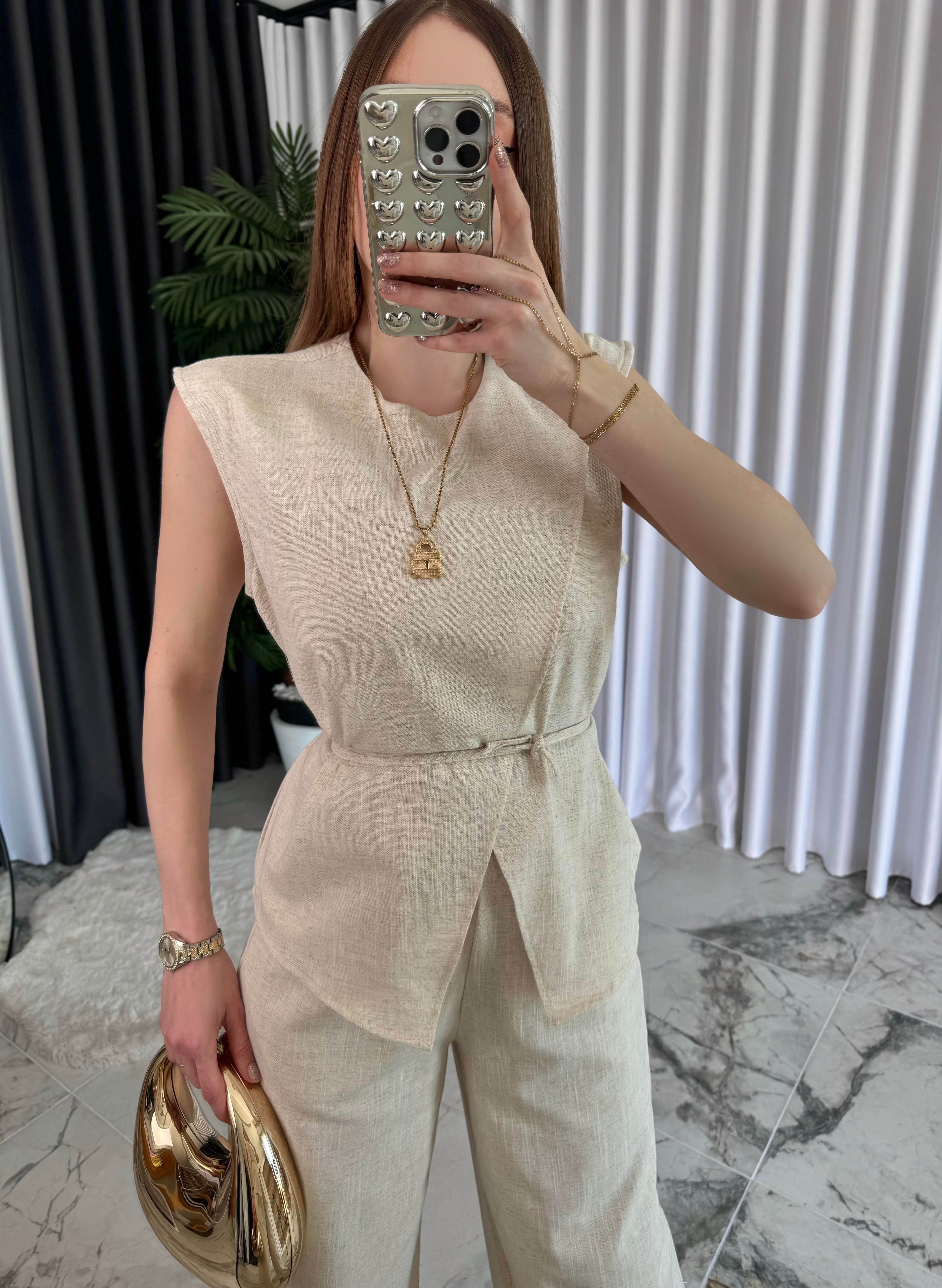 Keten Kumaş “Linen Luxe” Takım
