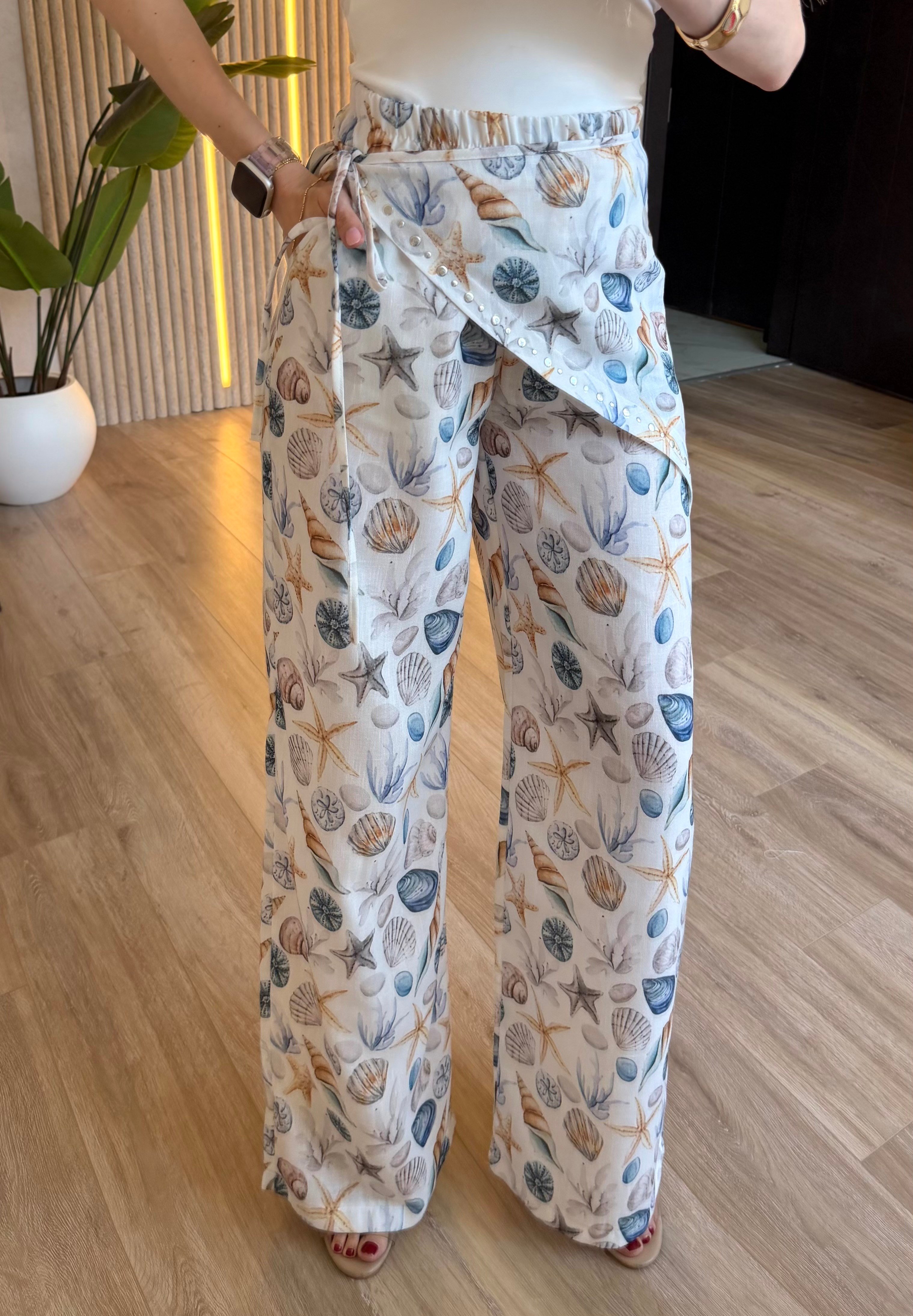 Keten Kumaş Seabloom Pantolon