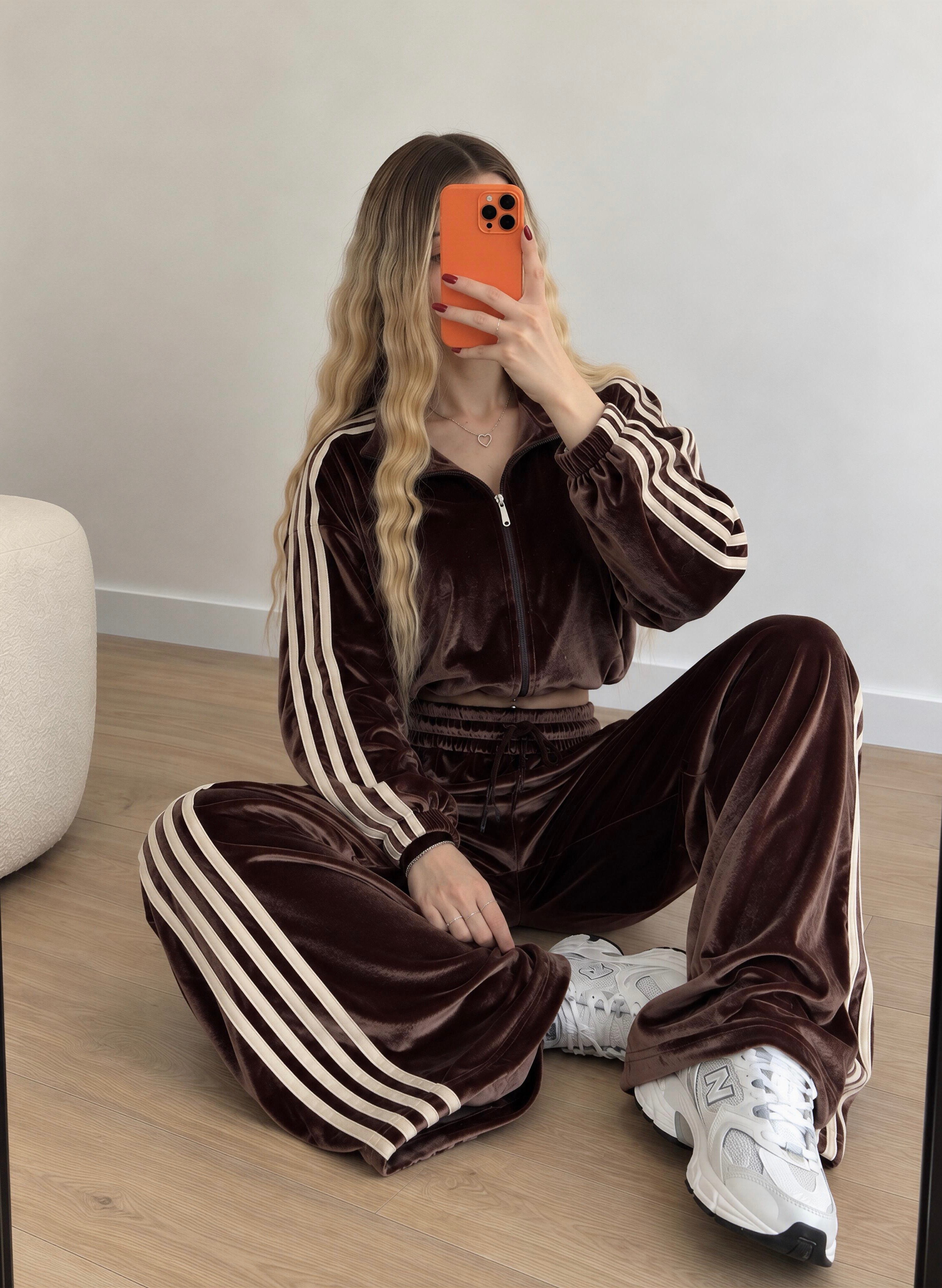 Luxe Sport Dört Şerit Kadife Takım