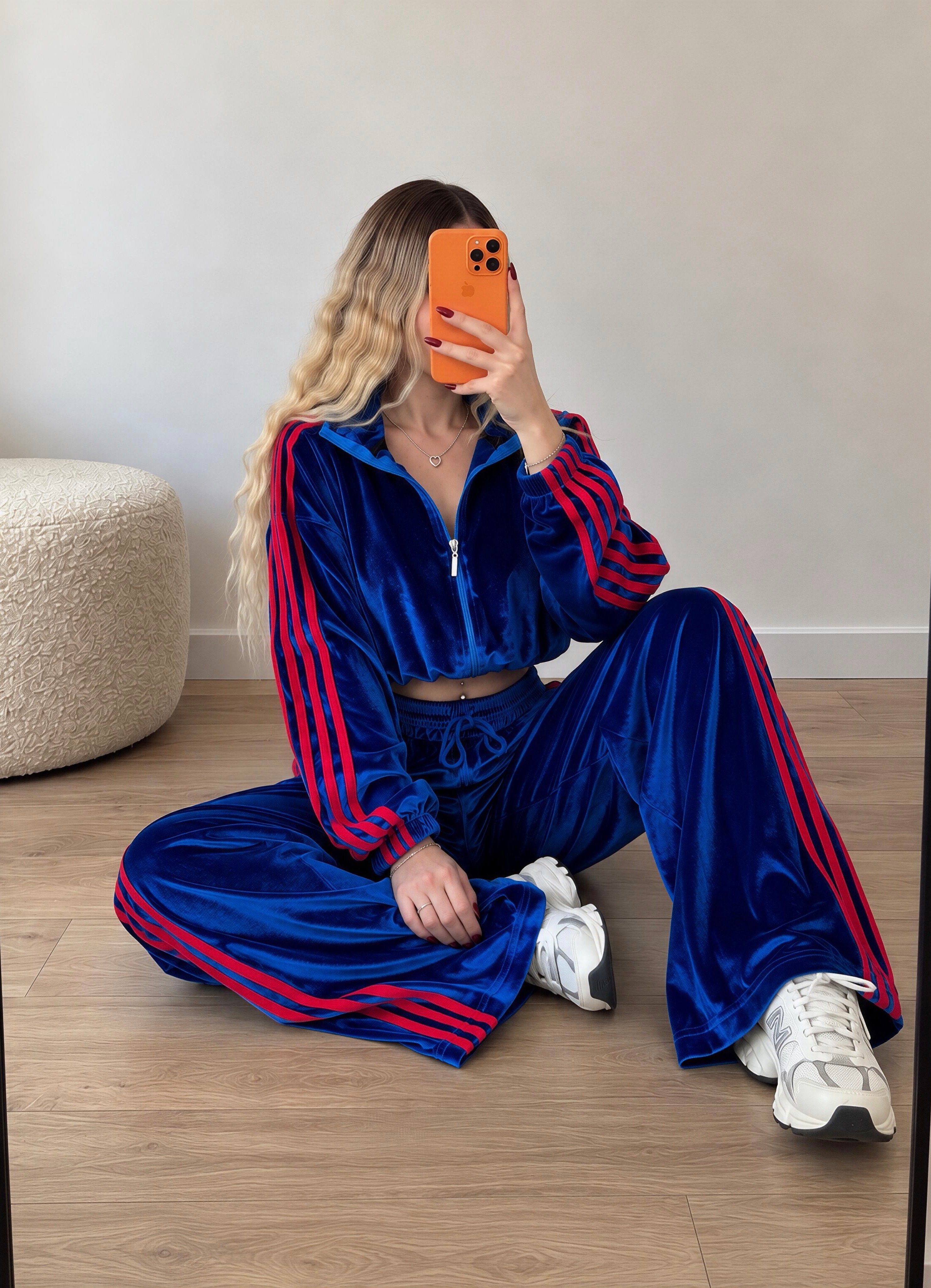 Luxe Sport Dört Şerit Kadife Takım