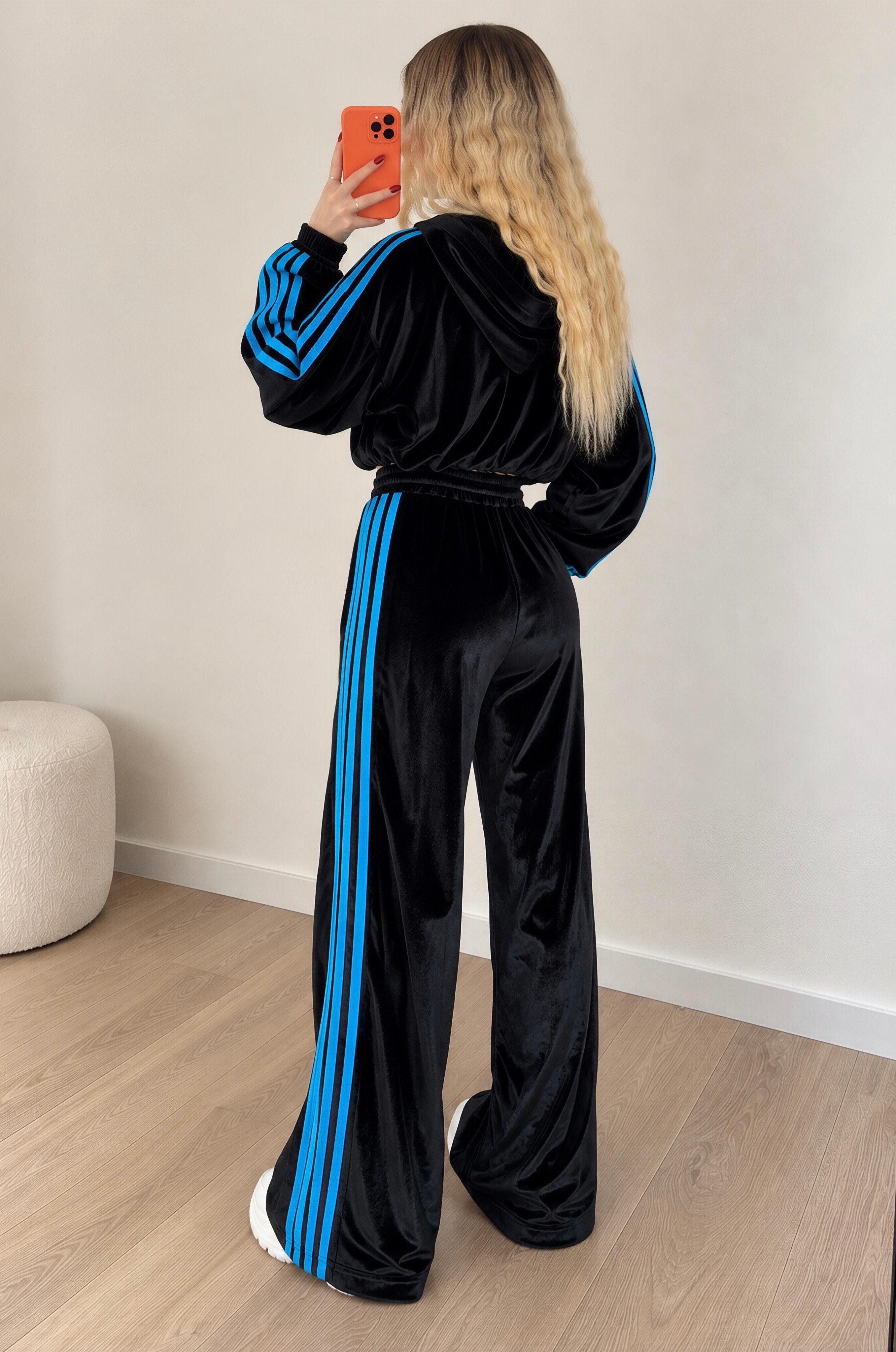 Luxe Sport Dört Şerit Kadife Takım