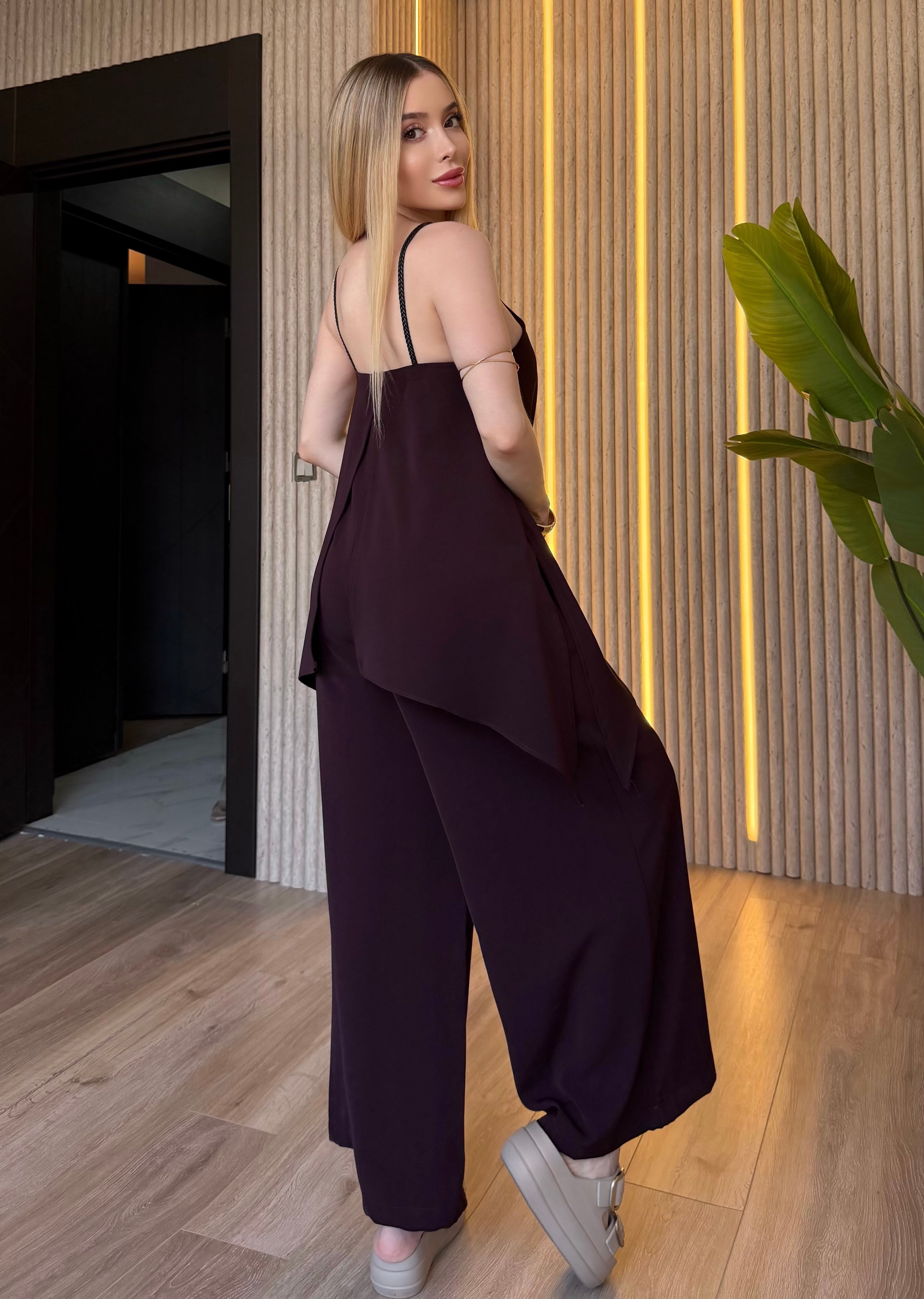 Novelle Katmanlı Premium Tulum Mürdüm