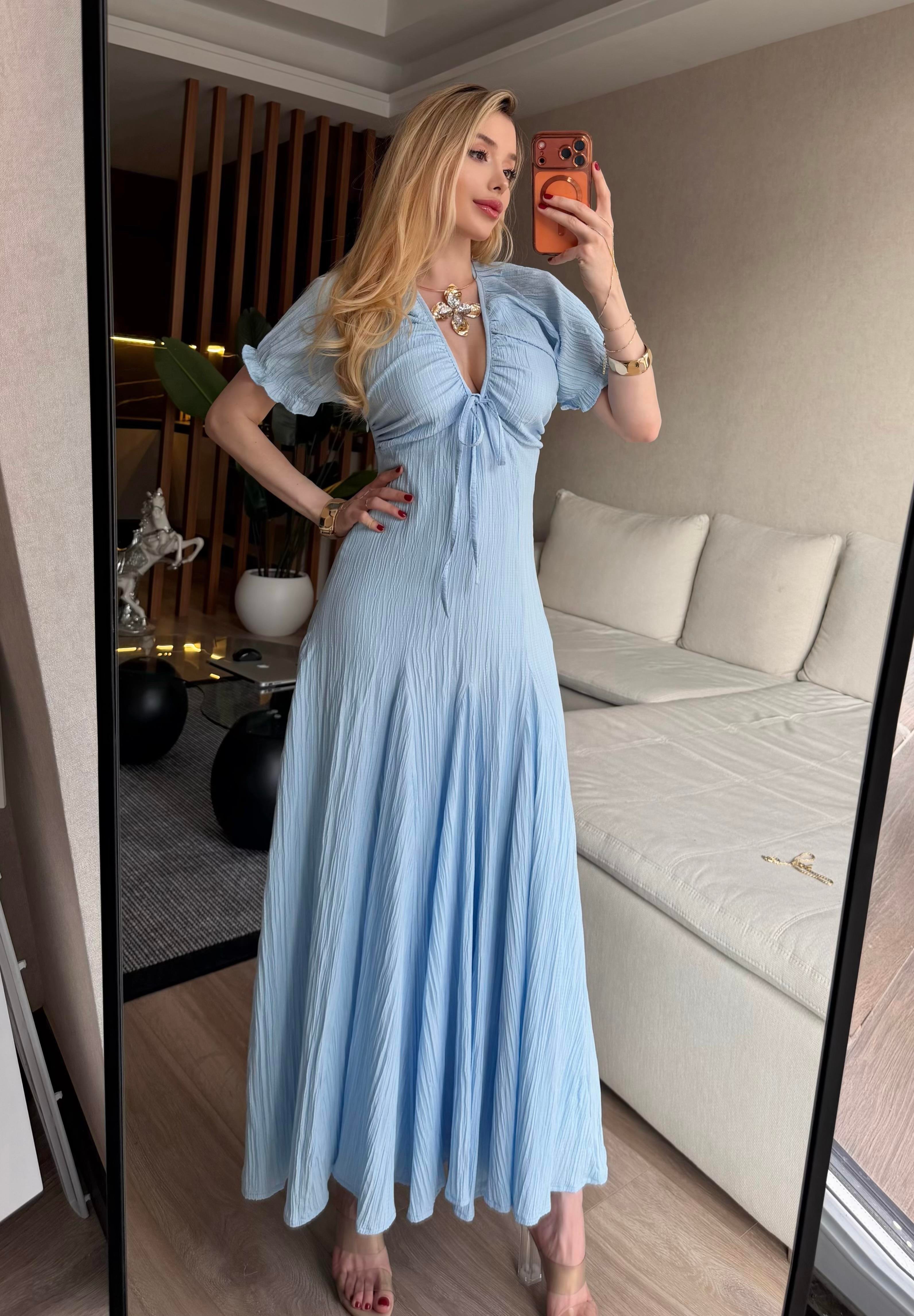 Pure Romance Akışkan Maxi Elbise