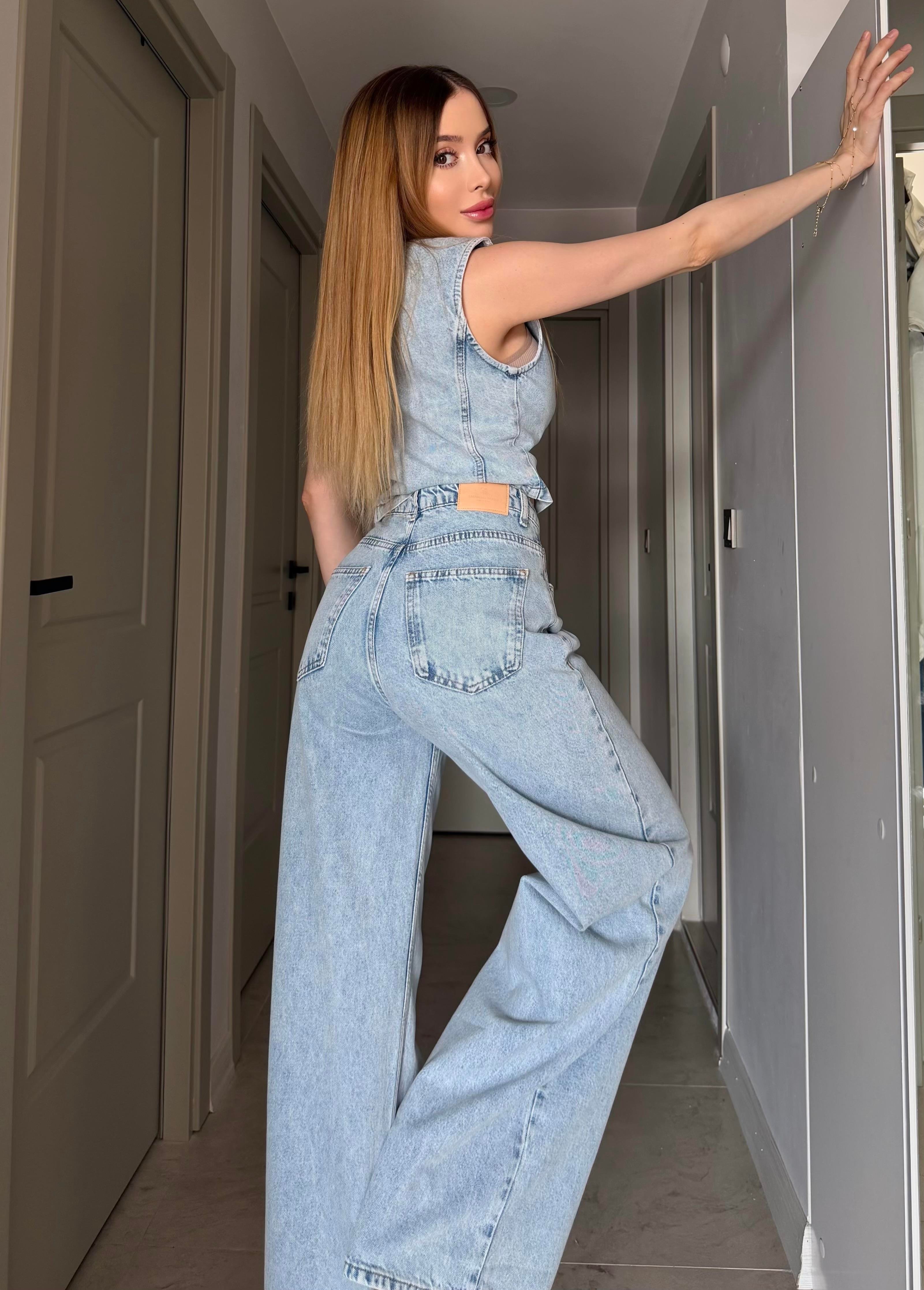 Retro Muse Denim Yelek Takım