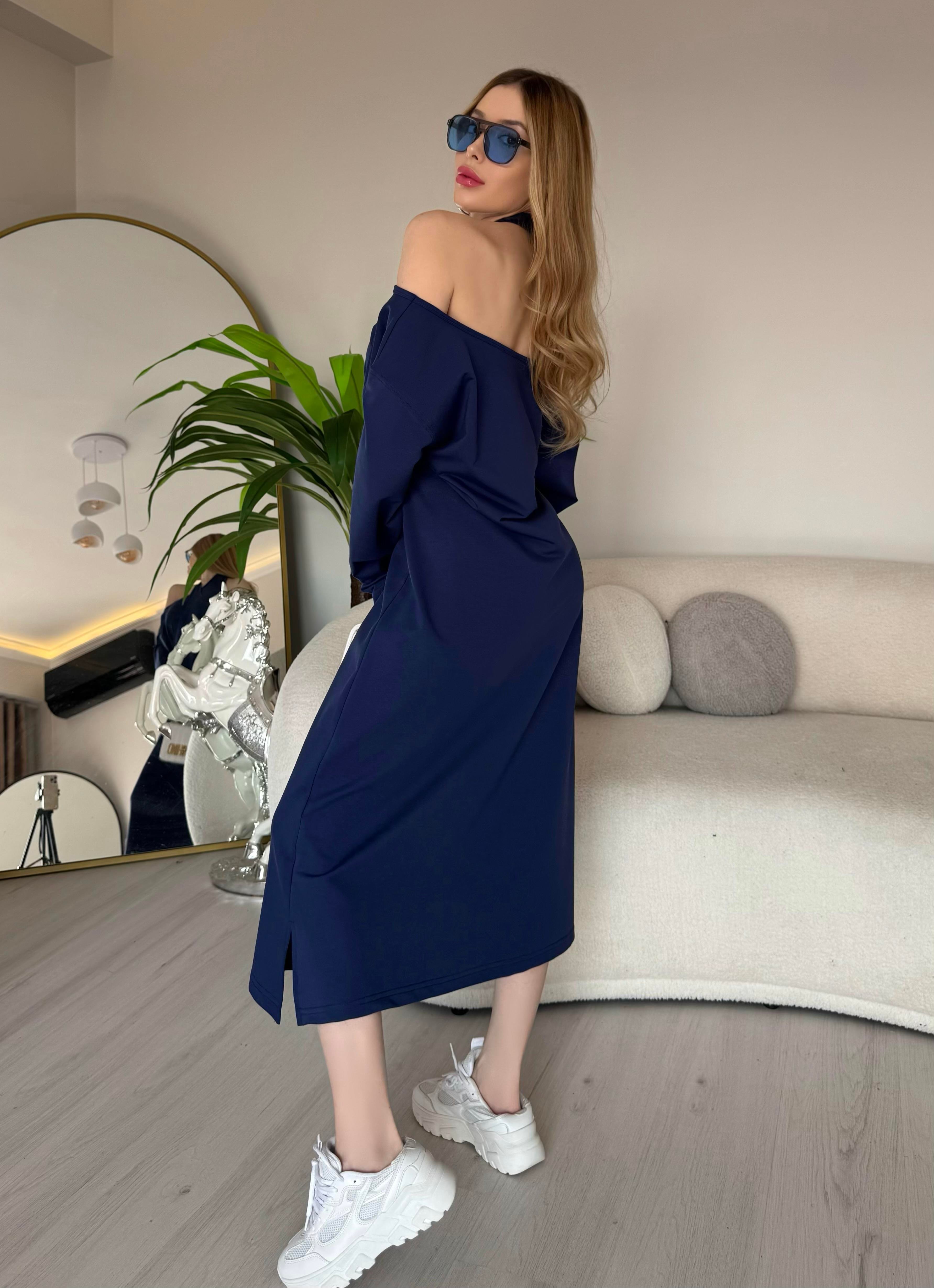 Serena Off-Shoulder Relax Midi Elbise