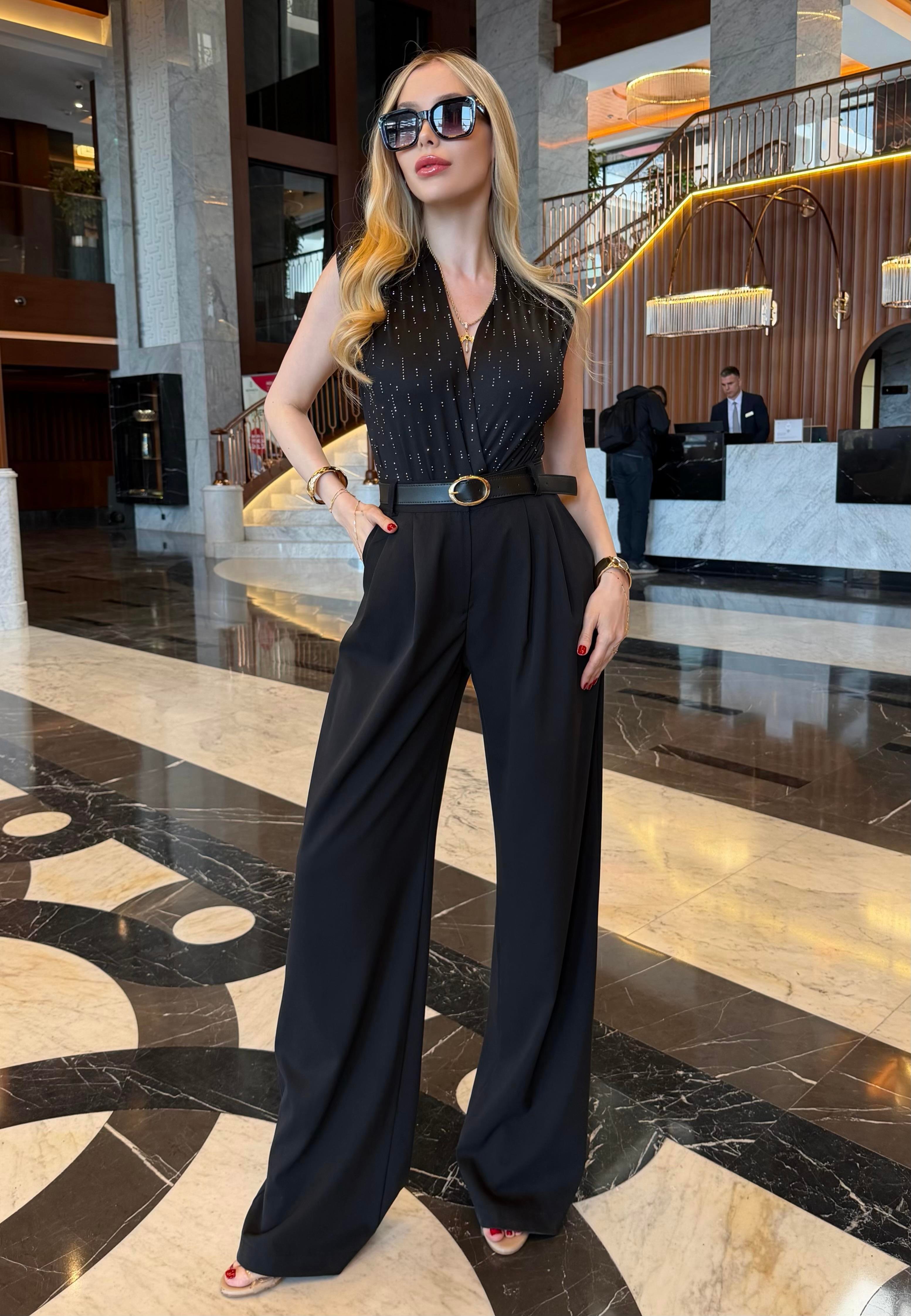 Yüksek Bel Luxe Form Kemerli Pantolon