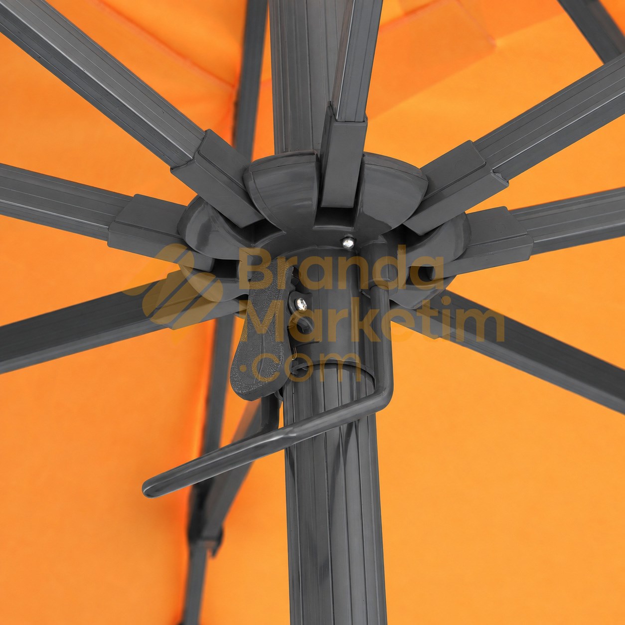 2.5M x 2.5M Outdoor Orange Umbrella - Prince