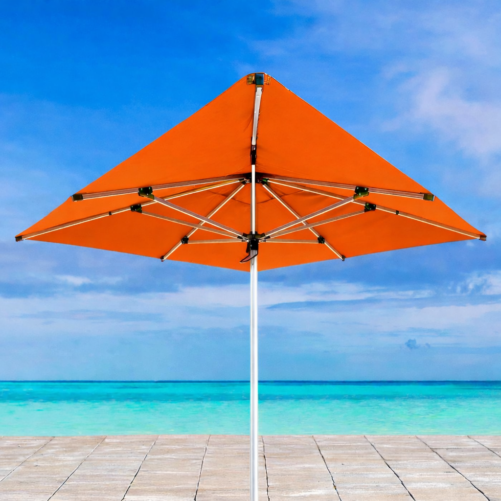 2.5m x 2.5m Turuncu Kare Bahçe Şemsiyesi