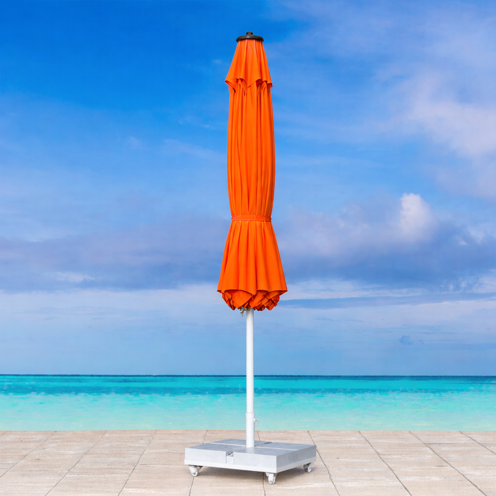 2.5m x 2.5m Turuncu Kare Bahçe Şemsiyesi