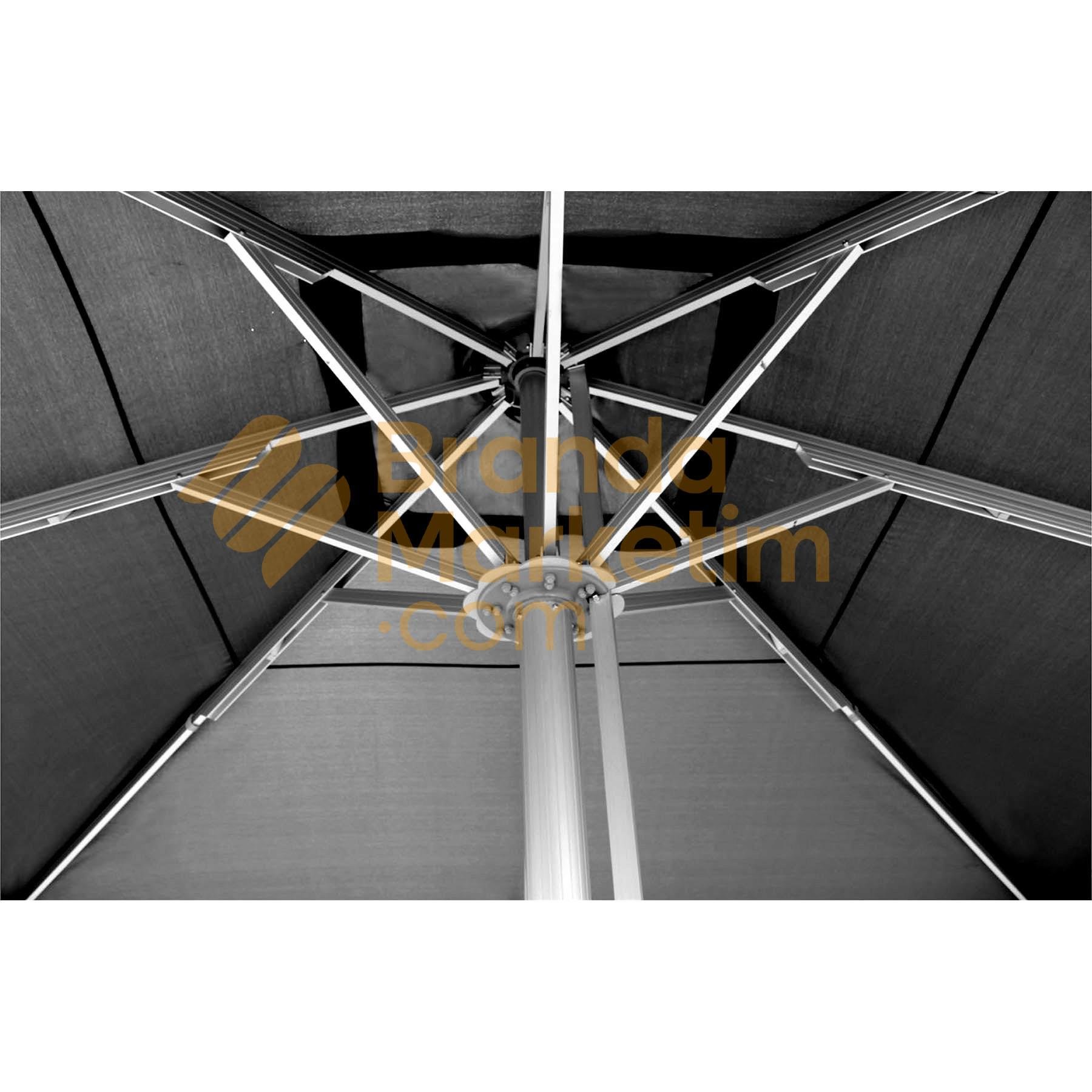 4 mt x 4mt Mega Manual Telescopic Umbrella